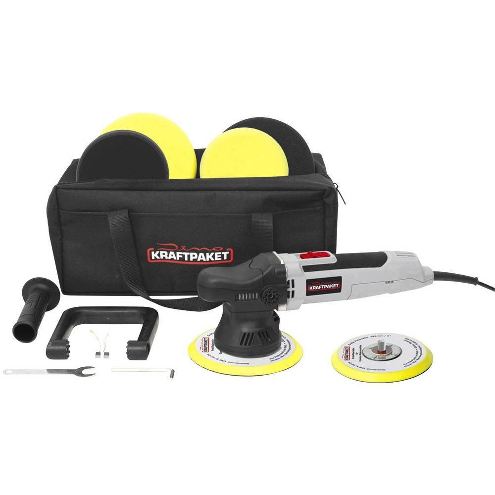 Dino KRAFTPAKET Poliermaschine Exzenterpoliermaschine 650 W 640296, Stufenlose Drehzahlregulierung