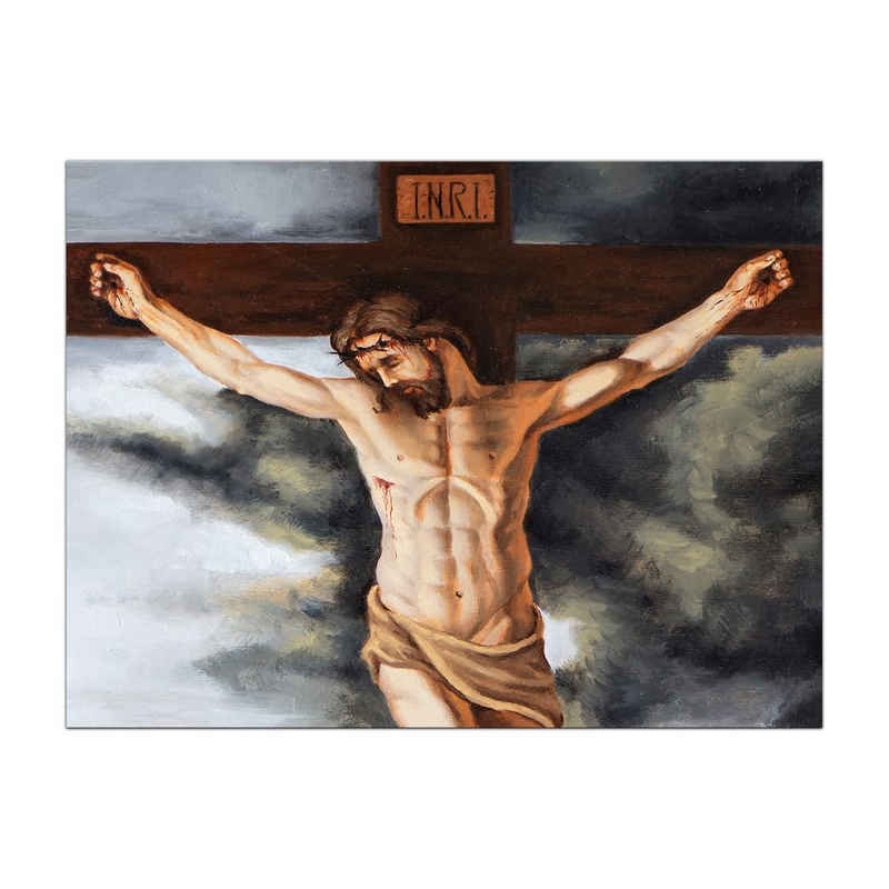 Bilderdepot24 Leinwandbild Jesus am Kreuz, Religion