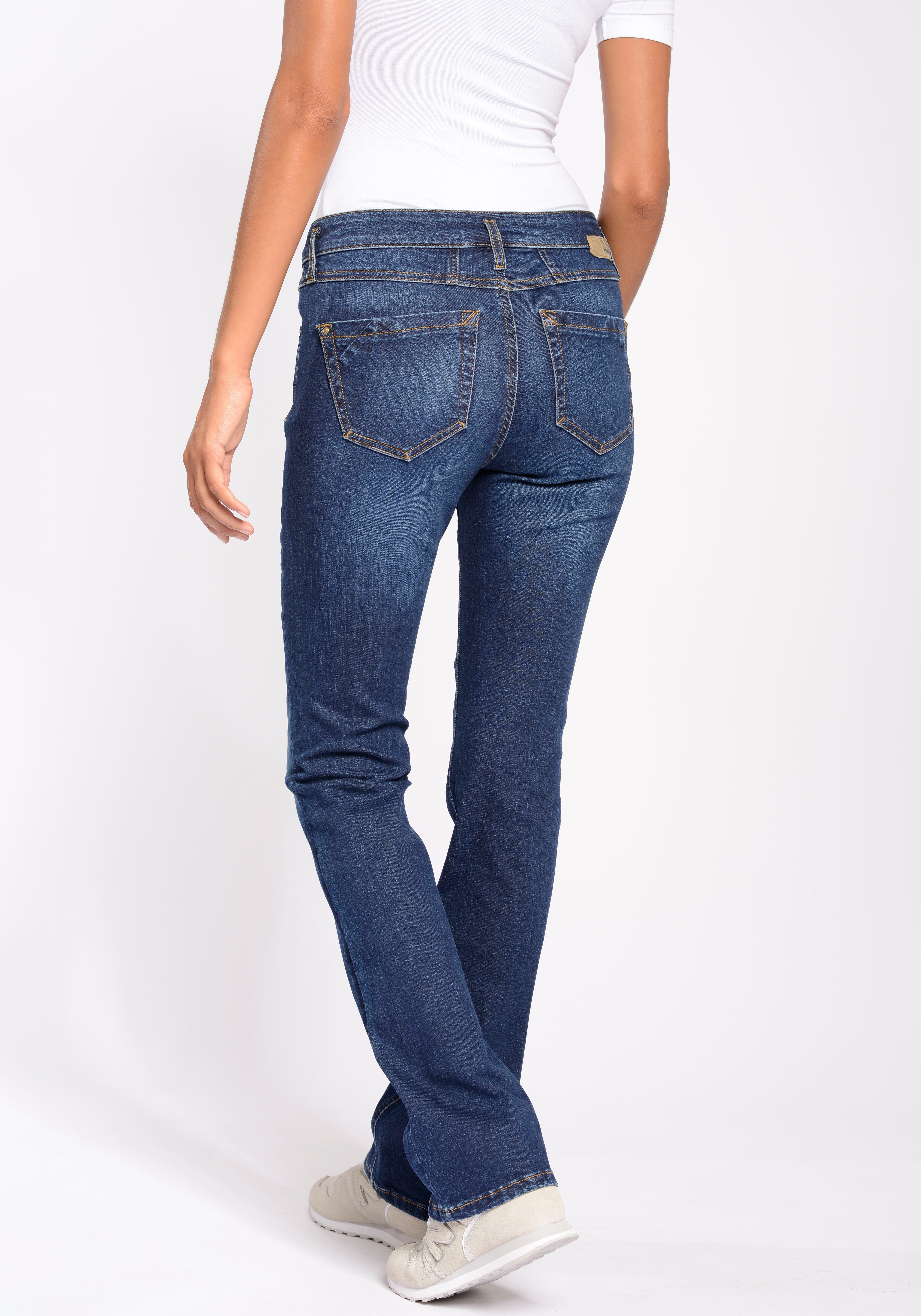 GANG Bootcut-Jeans 94ELISA LIGHT BOOTCUT LINE und aus Bio-Baumwolle ECO mit Stretch der