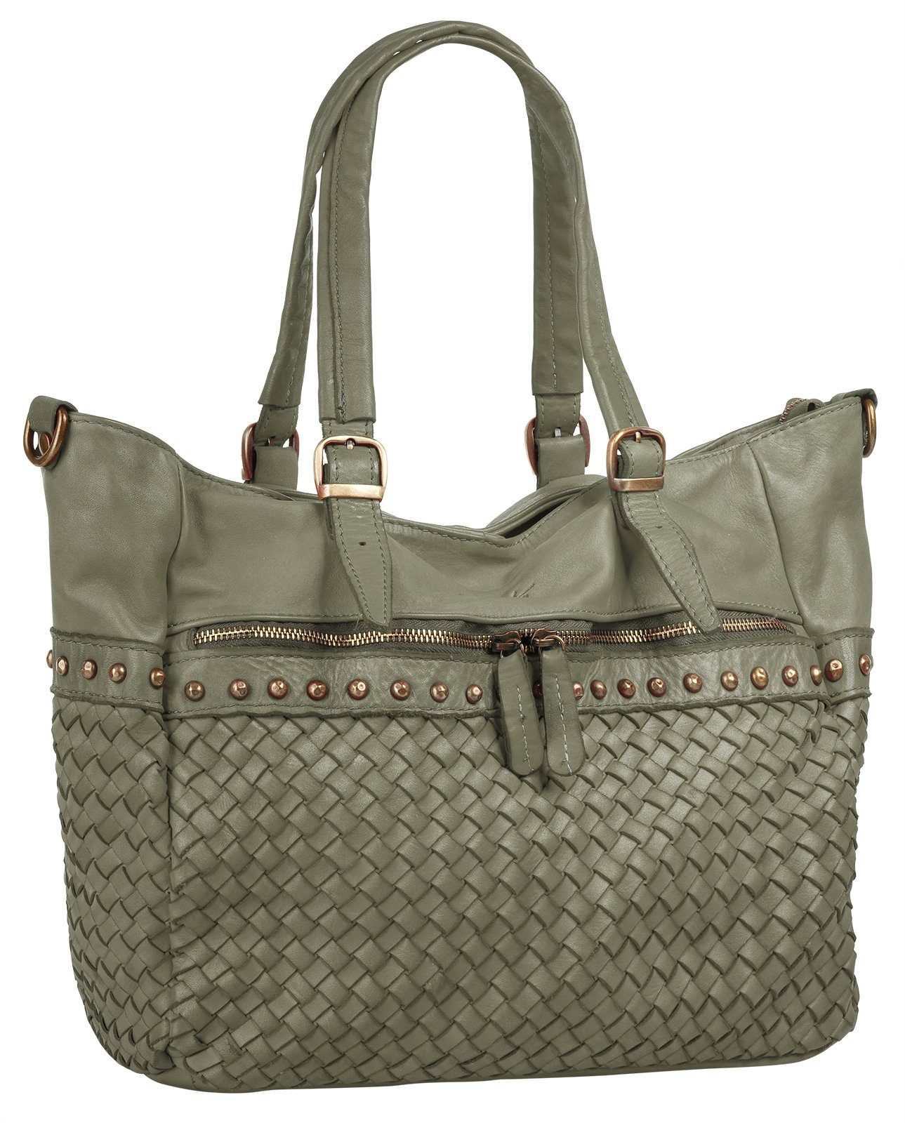 Samantha Look Shopper, echt Leder, Made in Italy