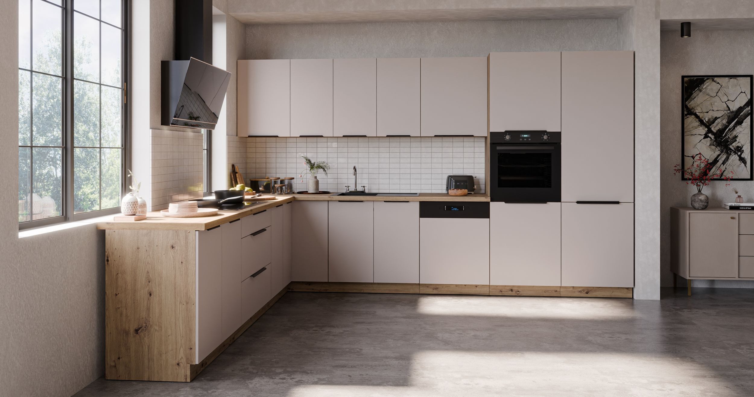 Küchen-Preisbombe Winkelküche SOLANO 290x350 cm Küchenzeile Küchenblock Küc günstig online kaufen