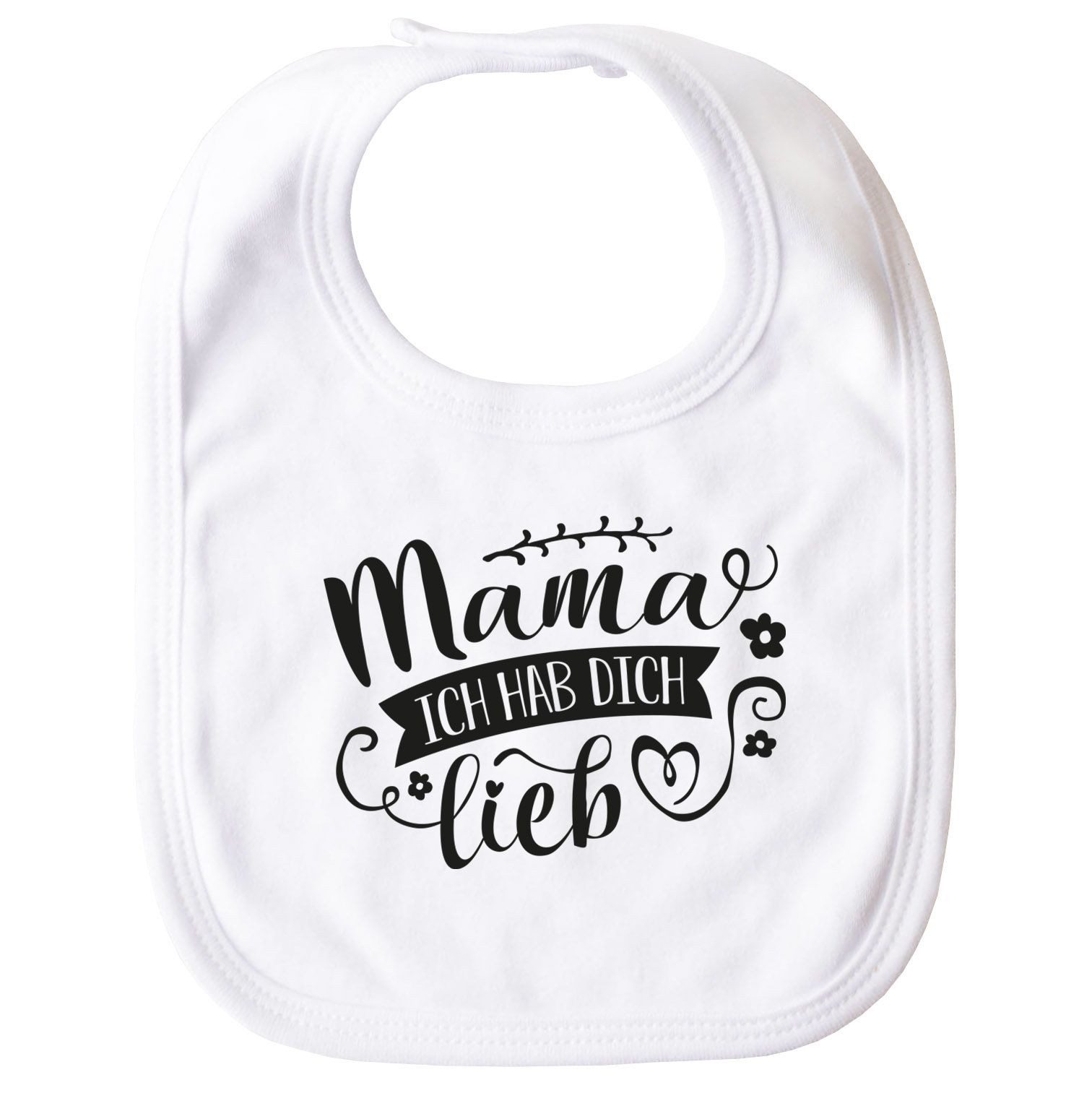 SpecialMe Lätzchen Baby Lätzchen Ich hab dich lieb Geschenk für Mama Muttertag