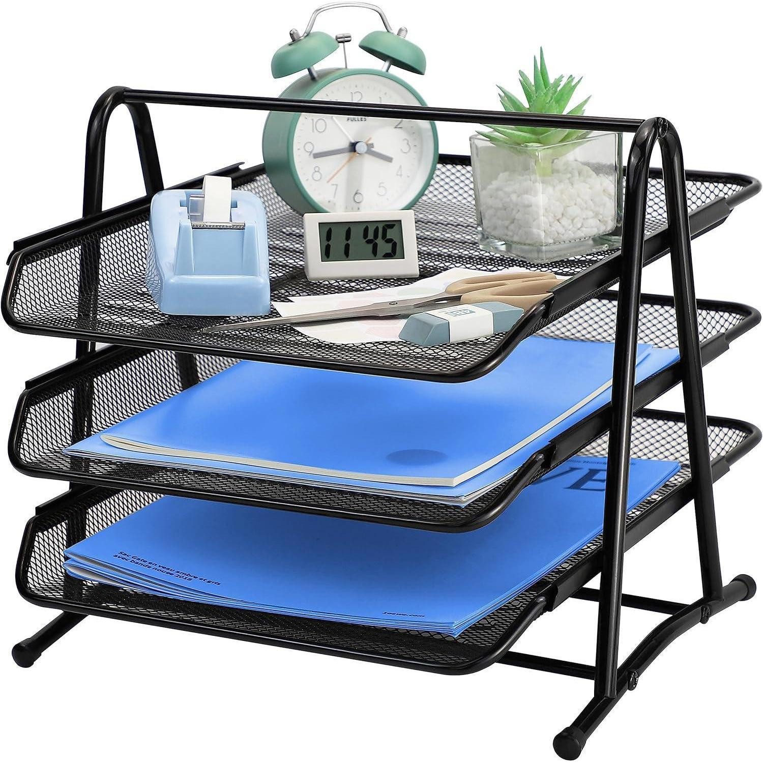 LuxusKollektion Briefablage Schiebe-Briefablage Aktenablage Schreibtisch Papierablage Organizer A4