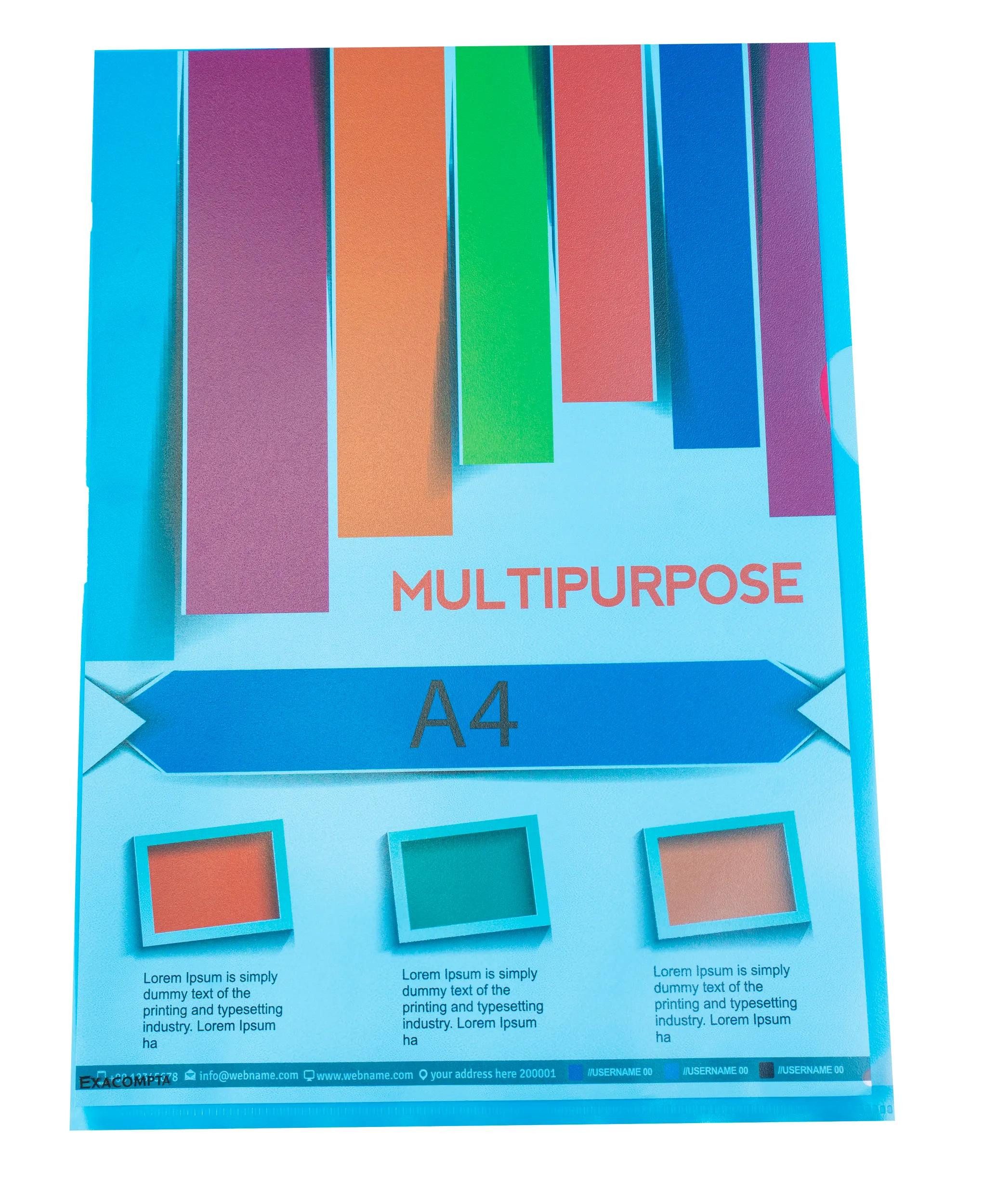 Prospekthülle 10x Pack 100 Sichthüllen A4, PP genarbt 120 - sortiert - 58509E