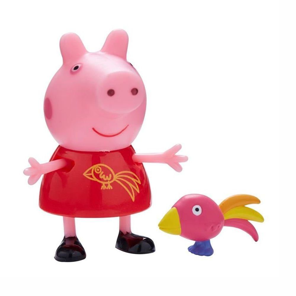 Peppa Pig Spielfigur Spiel-Figur Peppa Wutz Peppa Pig Figur mit Zubehör Peppa Wutz mit Papagei