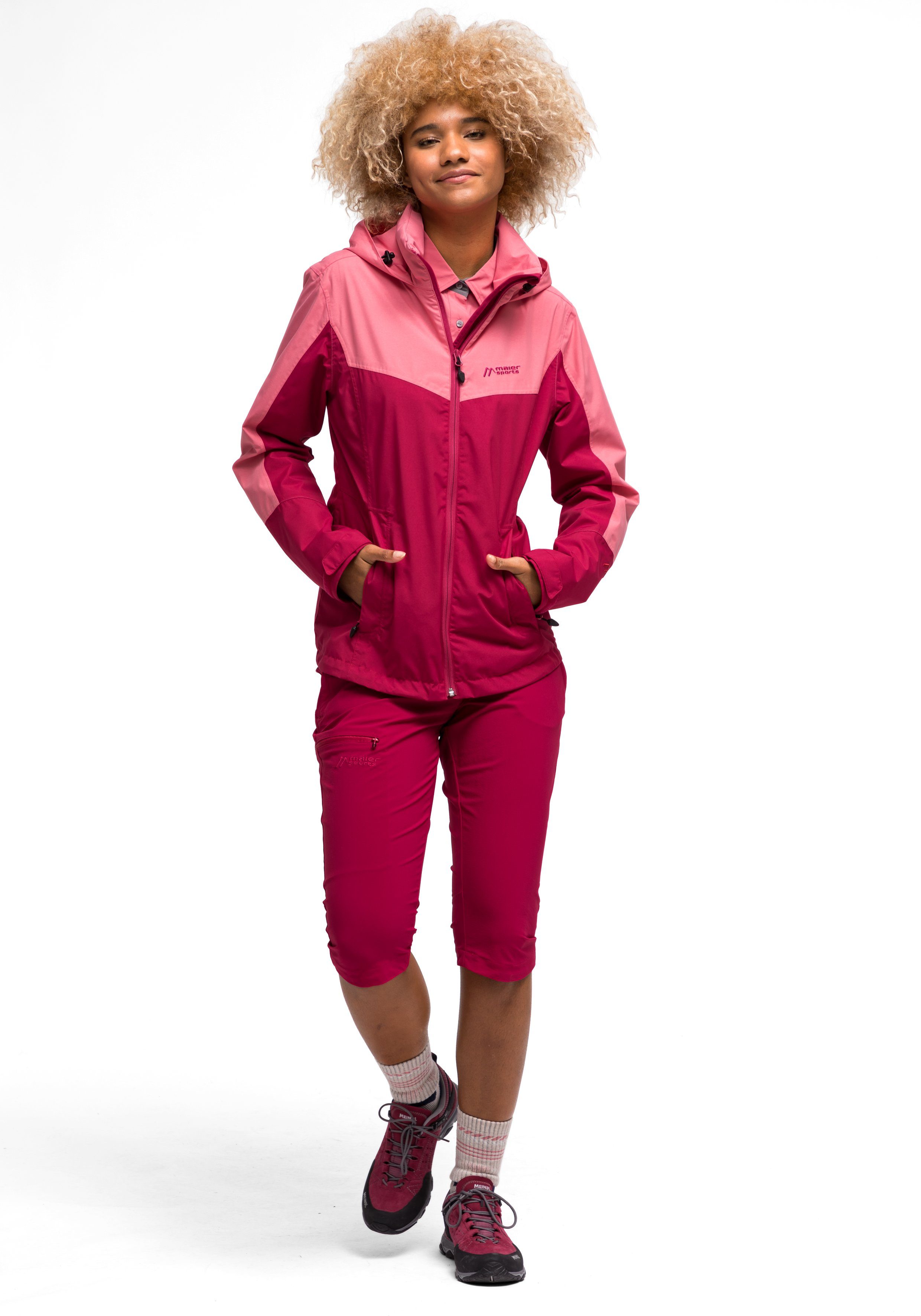 W dunkellila Sports Maier atmungsaktivem Partu Funktionsjacke aus Wasserdichte Outdoorjacke Material