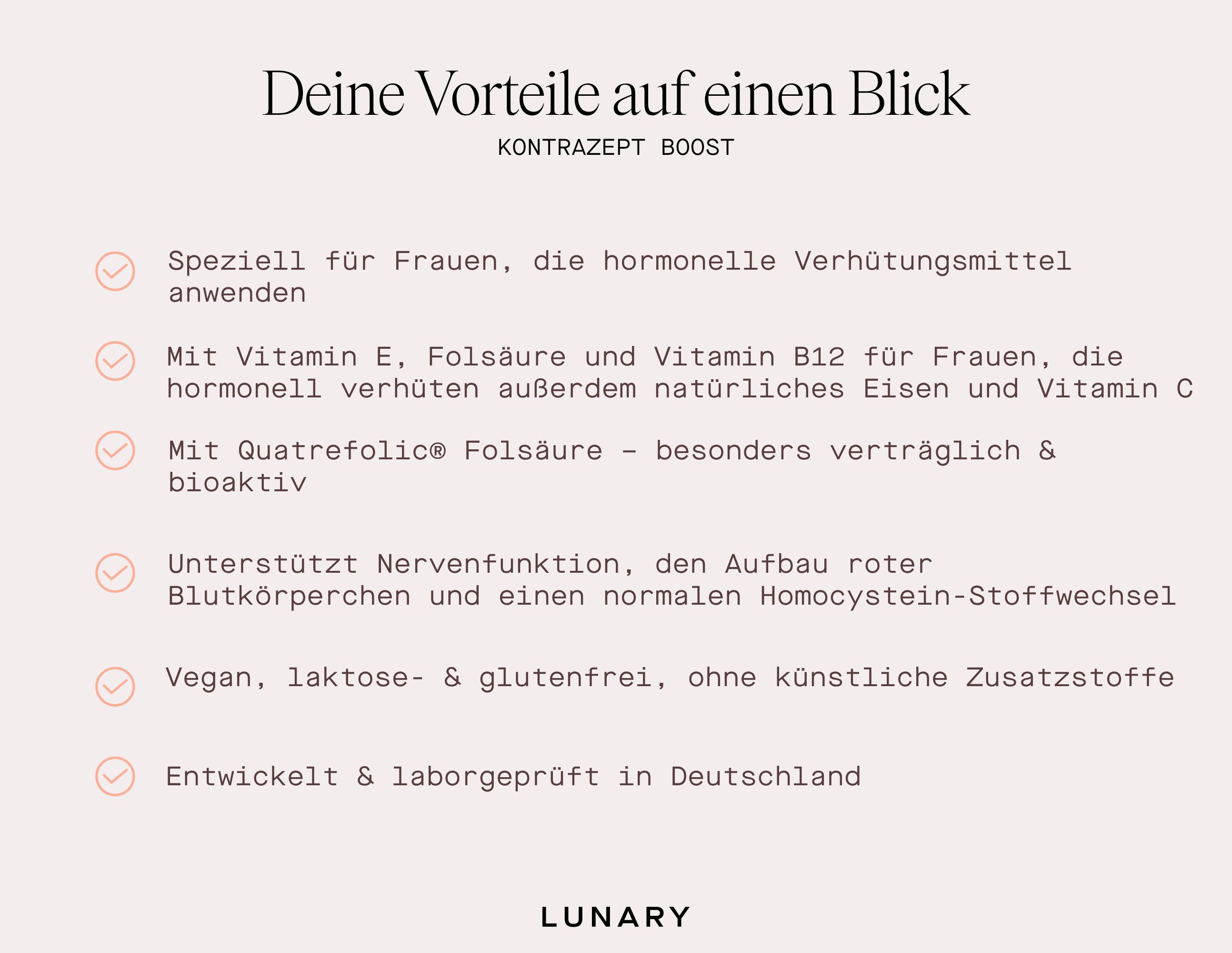 LUNARY Kontrazept Boost - bei hormoneller Verhütung, Kapsel, 6 g