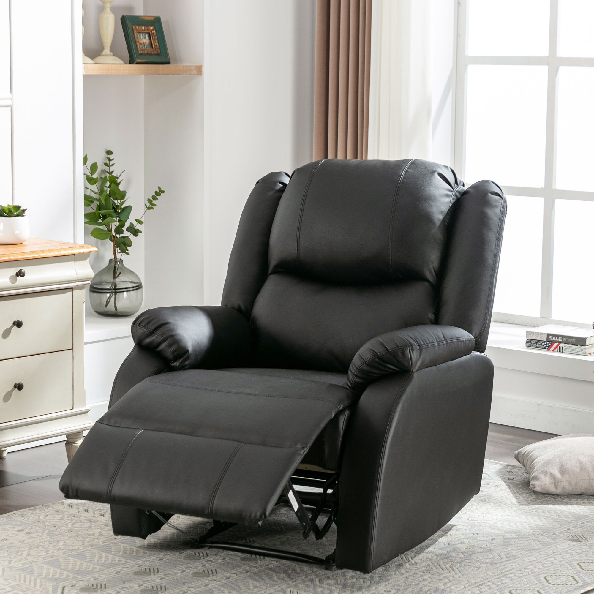 Odikalo Relaxsessel Einzelsessel, Fernsehsessel, Liegestuhl, PU-Leder, günstig online kaufen