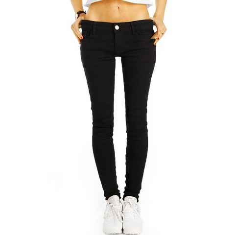 be styled Low-rise-Jeans Low Waist Jeans Hose hüftige Röhrenjeans Hüftjeans - Damen - j2e mit Stretch-Anteil, 5-Pocket-Style
