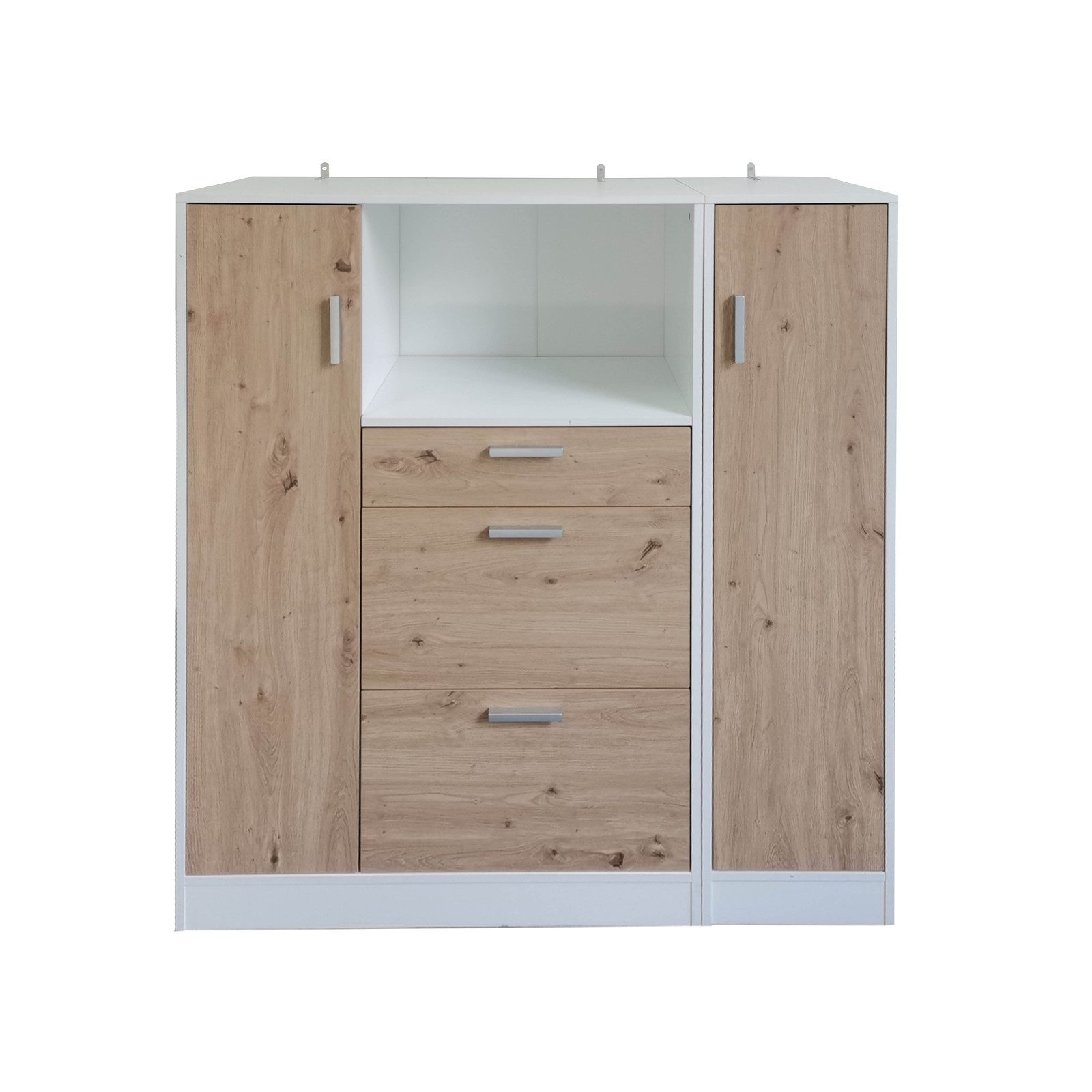 HTI-Line Küchenbuffet Küchenschrank Kombi L und S Blanca (Set, 2-St., 1x Küchenschrank Kombi L Blanca, 1x Küchenschrank Kombi S Blanca) Küchenbuffet Mehrzweckschrank Mikrowellenschrank