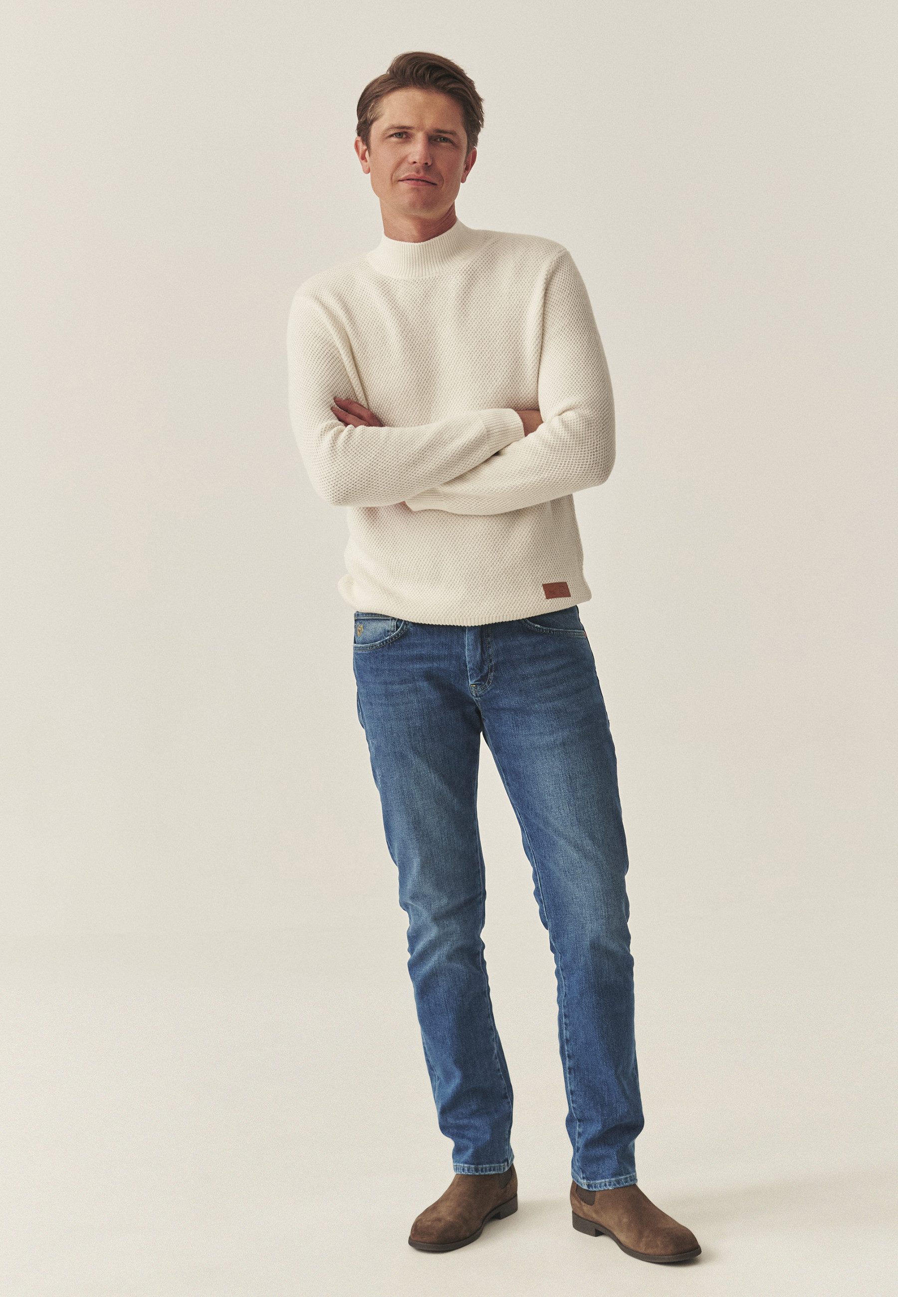 TATUUM Straight-Jeans Herren-Denim-Hose - Karmin 1