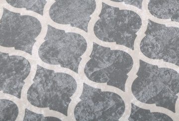 Teppich Dinarsu Waschbarer Teppich 1082-Grey 4mm 6x Größen Läufer Grau, merinos, Rechteck, Höhe: 4 mm, Universell einsetzbar, Fußbodenheizungsgeeignet