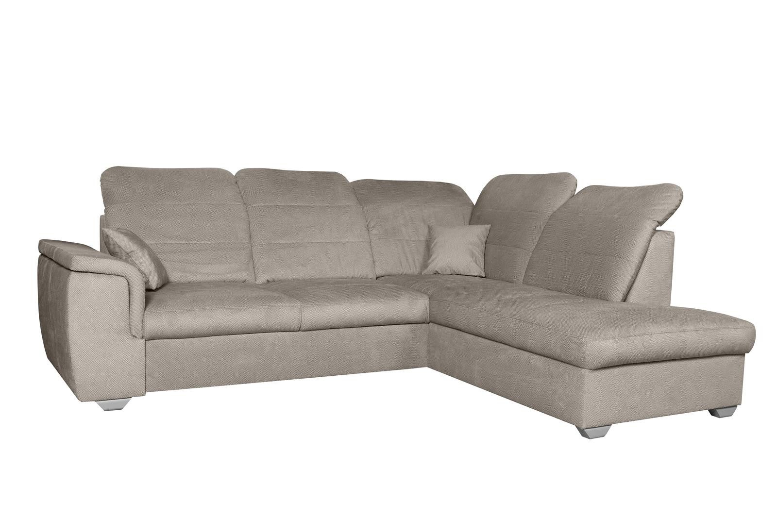 Beautysofa Ecksofa mit Schlaffunktion BERGAMO L, günstig online kaufen