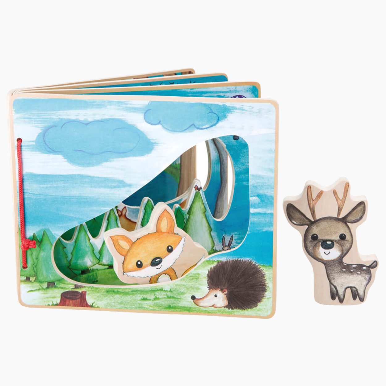 Small Foot Stoffbuch Bilderbuch Waldlandschaft, interaktiv (packung, 2-St), Spielspaß für kleine Hände
