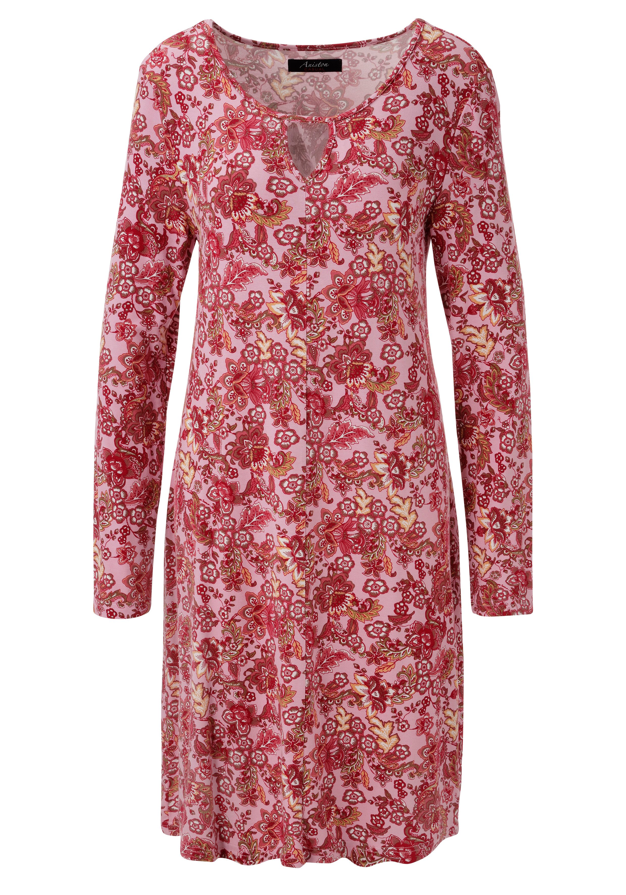 Aniston CASUAL A-Linien-Kleid mit farbenfrohen Blumendruck - jedes Teil ein Unikat - NEUE KOLLEKTION – Bild 5 von 5