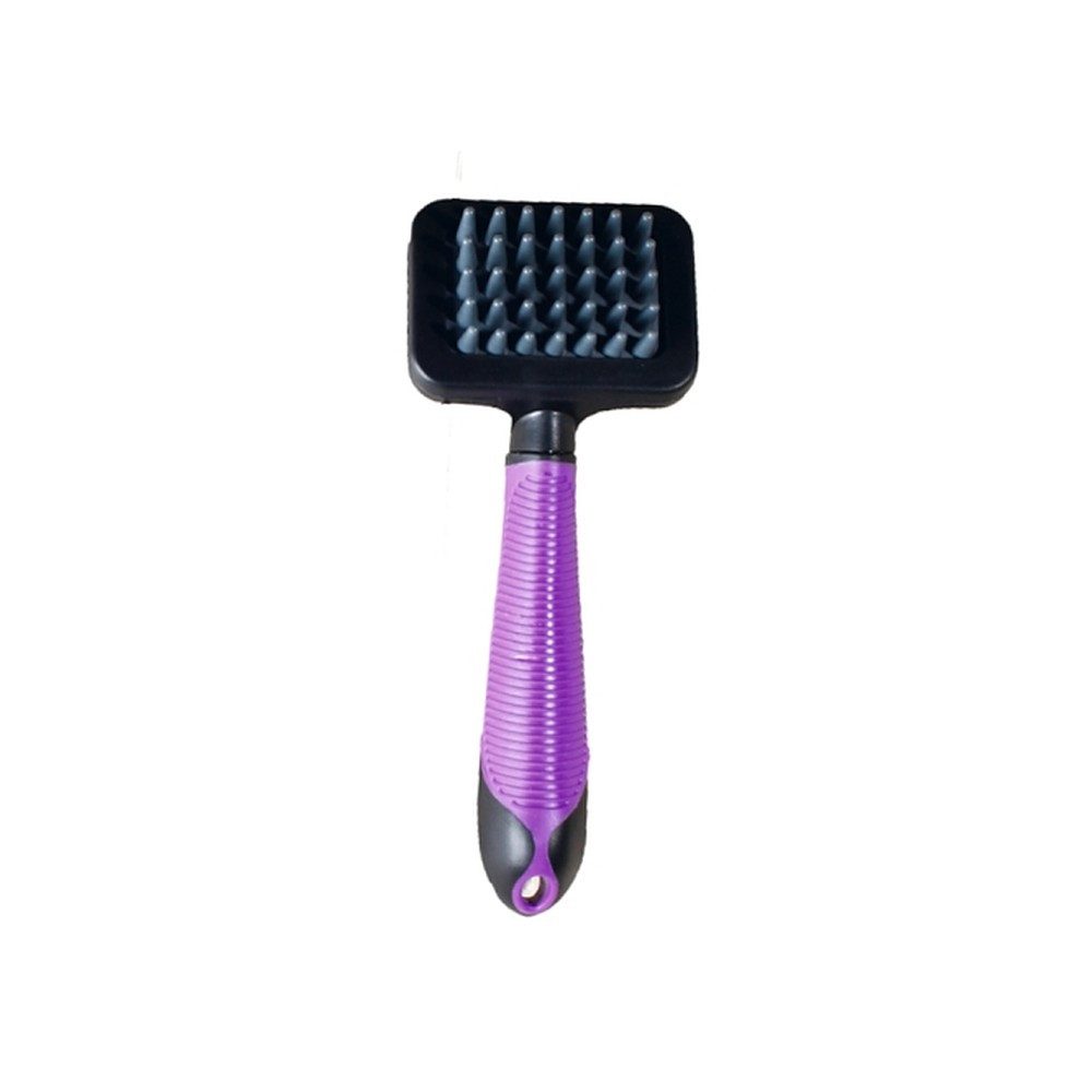 Karlie Massagebürste Fellpflegebürste Noppenbürste Tierbürste, Spar-Set, 1-tlg., 8 x 7 x 4 cm antistatisch, Gumminoppen, antistatisch, rutschfester Softgriff