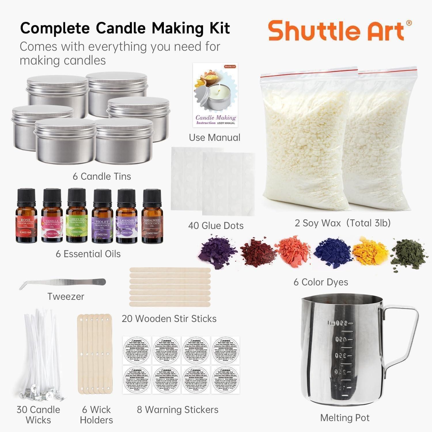 LuxusKollektion Duftkerze XXL Kerzen Selber Machen Set 1,36kg Sojawachs Duf günstig online kaufen