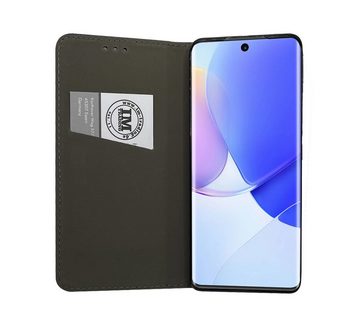 cofi1453 Handyhülle Buch-Tasche Hülle für HUAWEI NOVA 9 Schwarz 6,57 Zoll, Kunstleder Schutzhülle Handy Wallet Case Cover mit Kartenfächern, Standfunktion