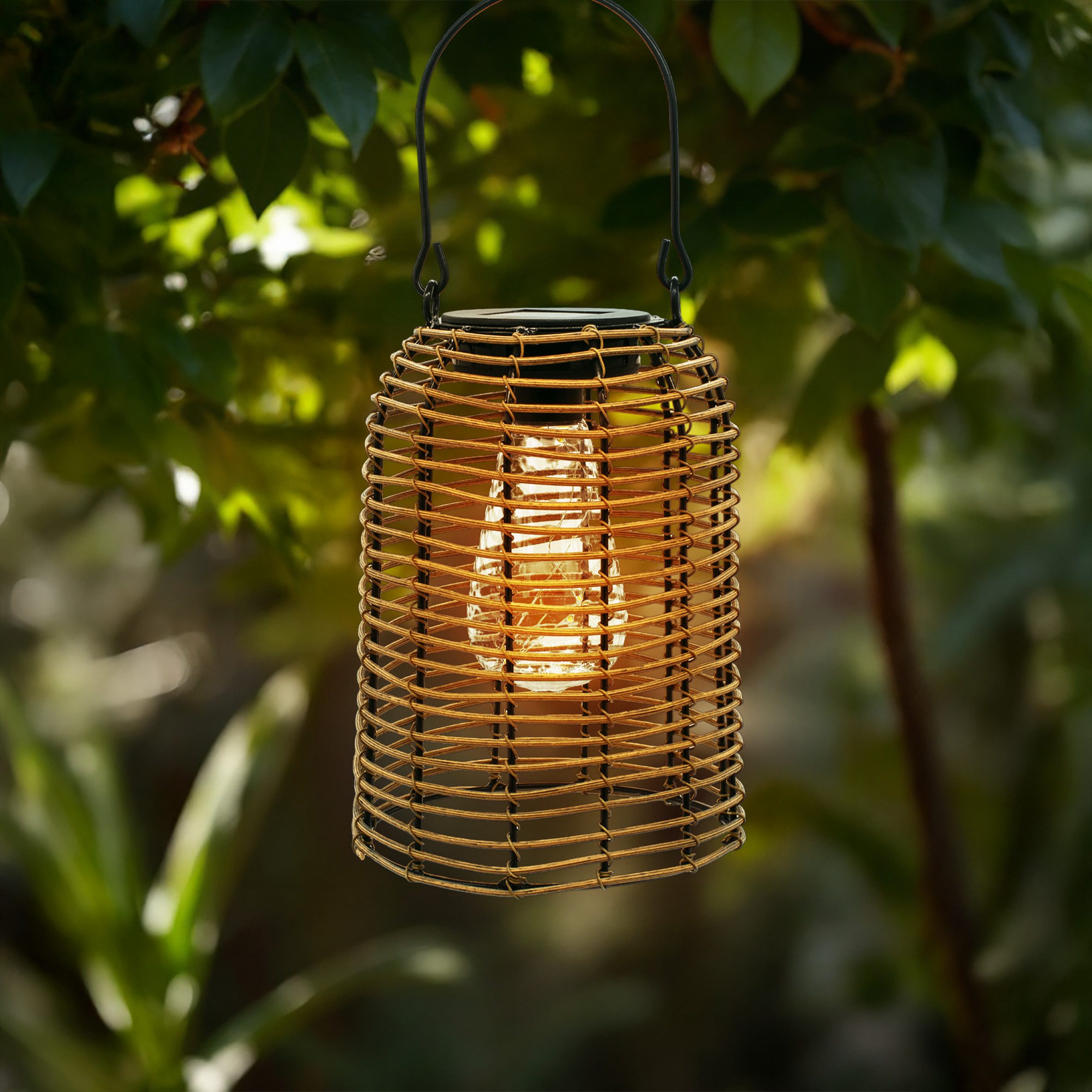 Spetebo LED Gartenleuchte Solarlampe mit Glühbirne, günstig online kaufen