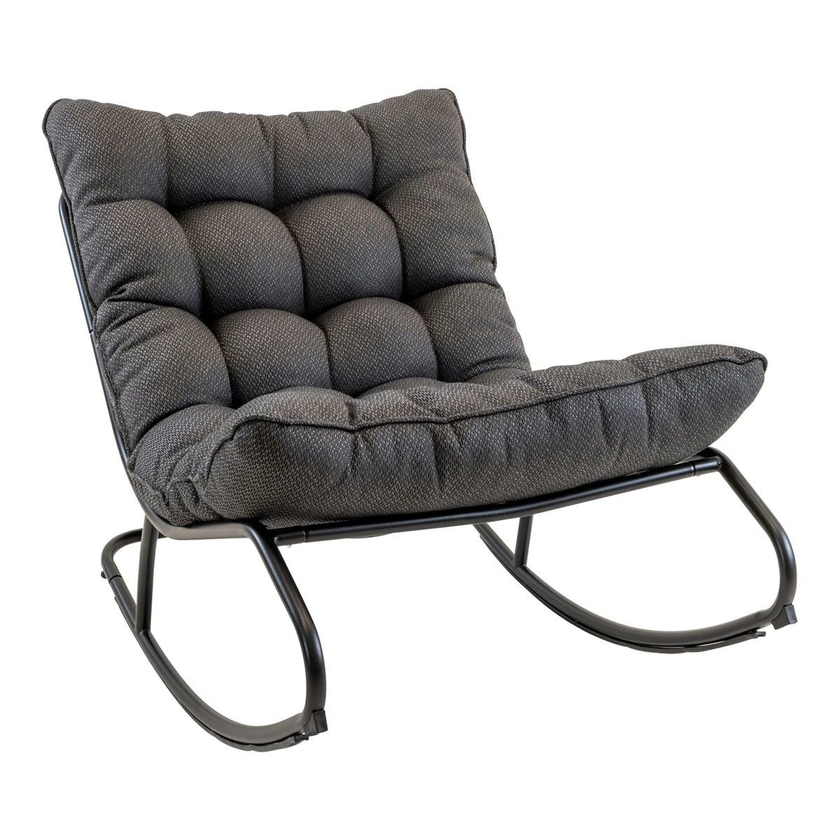 Lesli Living Schaukelstuhl ZENZI schwarz Stahlgestell