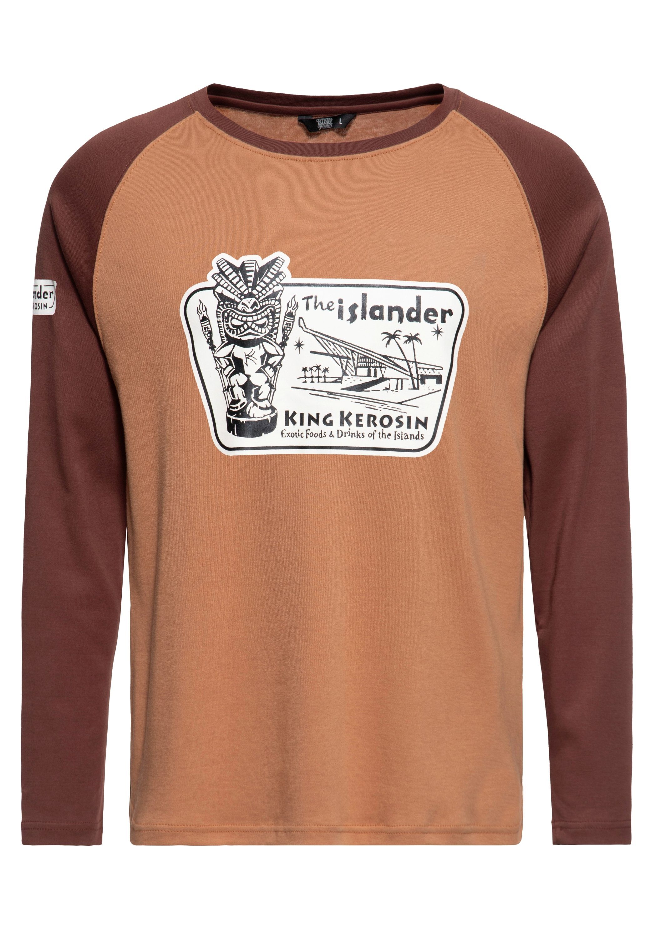 KingKerosin Longsleeve The Islander mit Raglanärmel