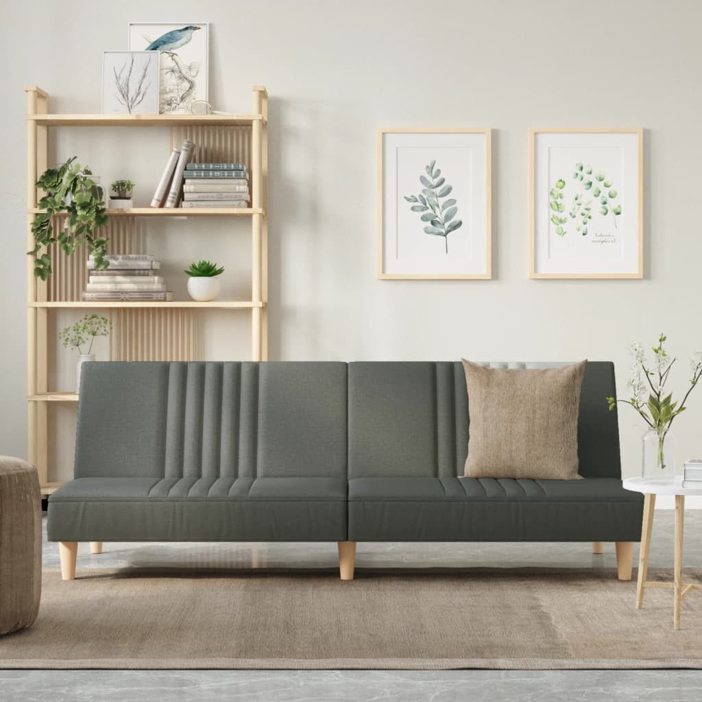 vidaXL Sofa Schlafsofa Dunkelgrau Stoff Schlafcouch Couch Sofa günstig online kaufen