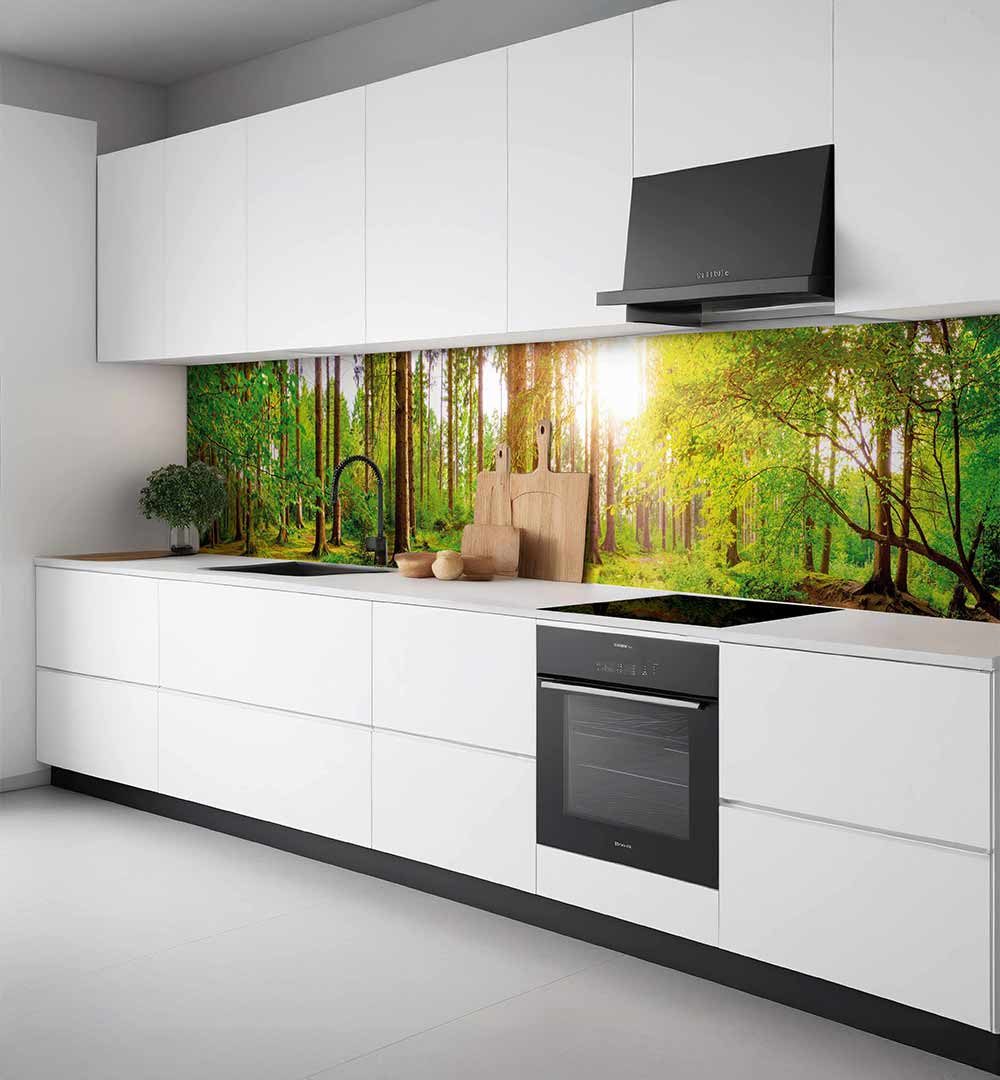 MyMaxxi Dekorationsfolie Küchenrückwand selbstklebend Wald Spritzschutz günstig online kaufen
