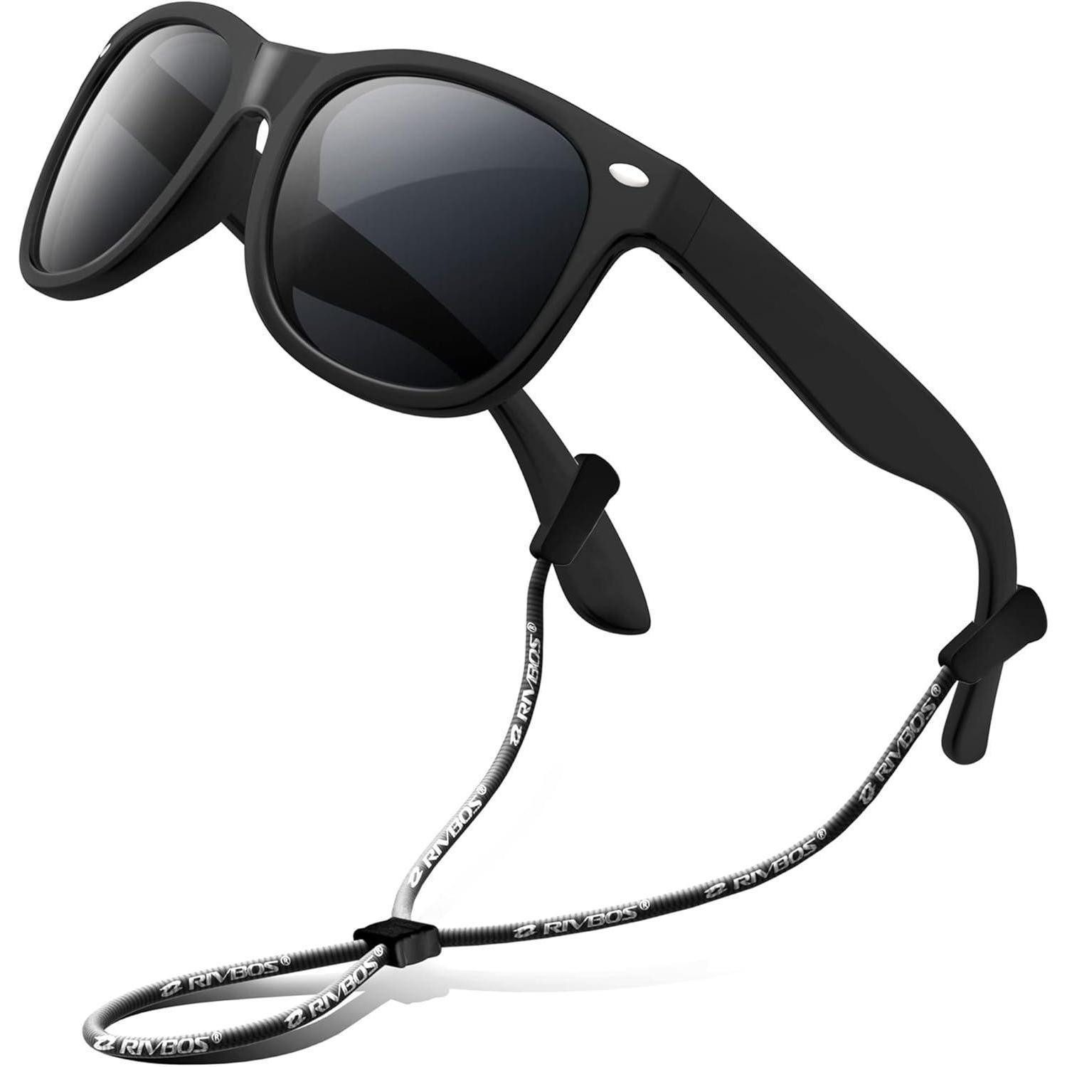 LuxusKollektion Sonnenbrille Sonnenbrille Kinder Polarisiert Riemen Brillengläser 004-2 Schwarz (1-St)