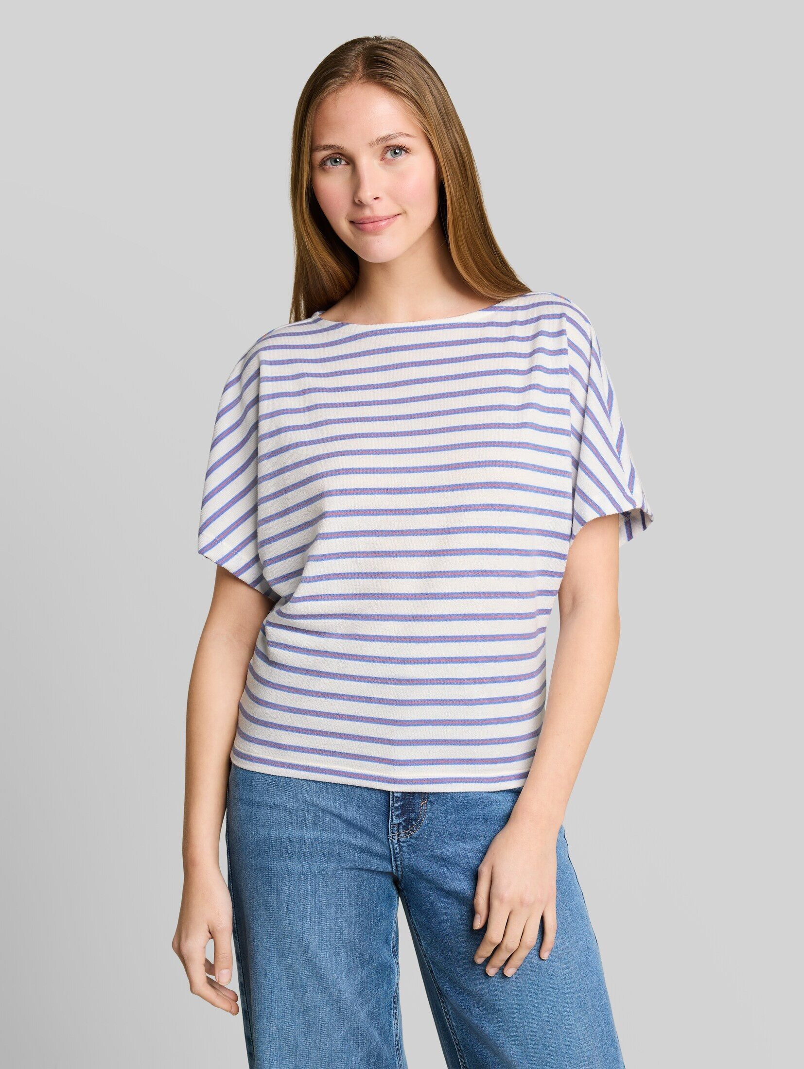 TOM TAILOR Denim T-Shirt T-Shirt Loose Fit T-Shirt mit Streifenmuster