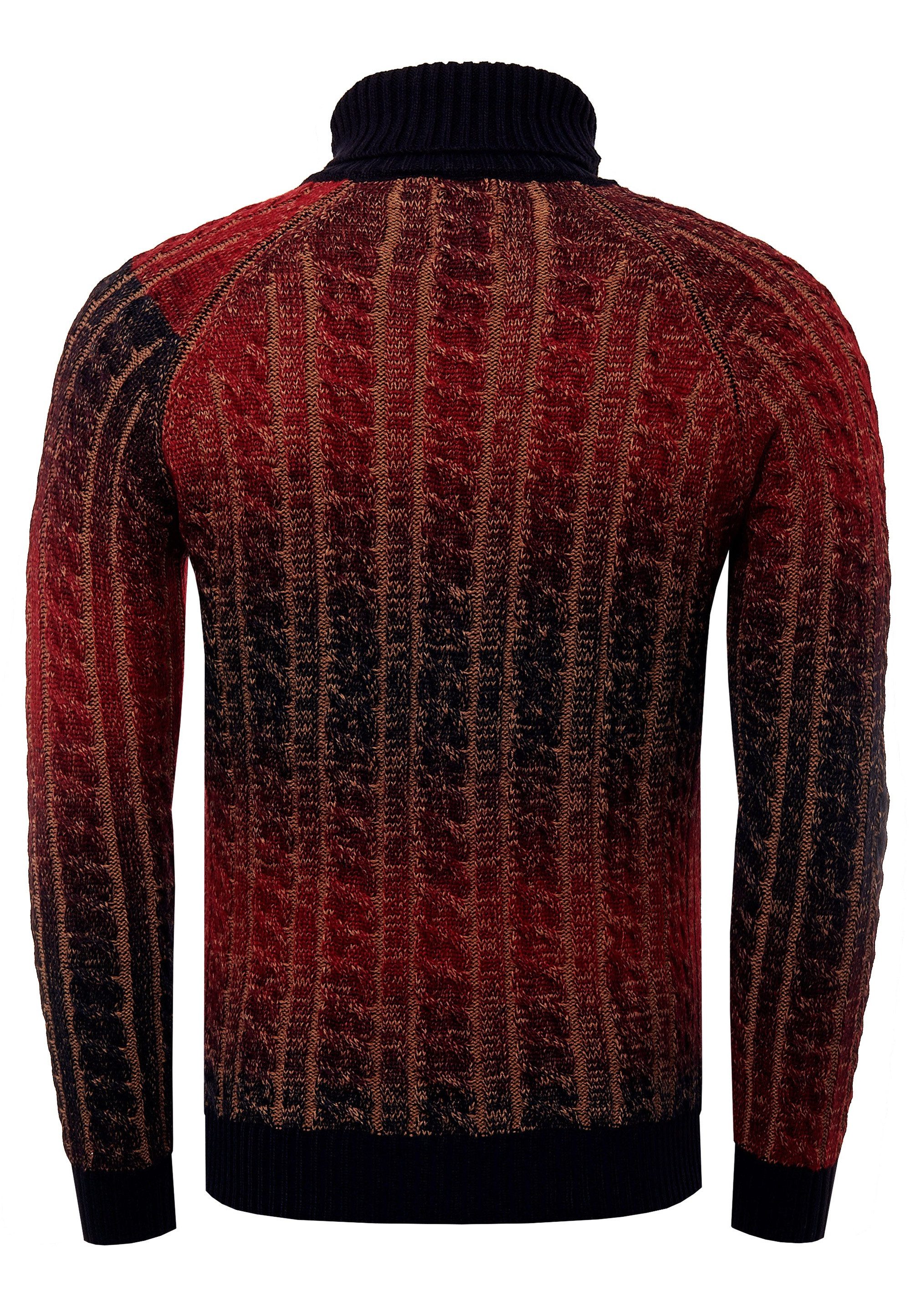 Rusty Neal Strickpullover mit kuscheligem Stehkragen
