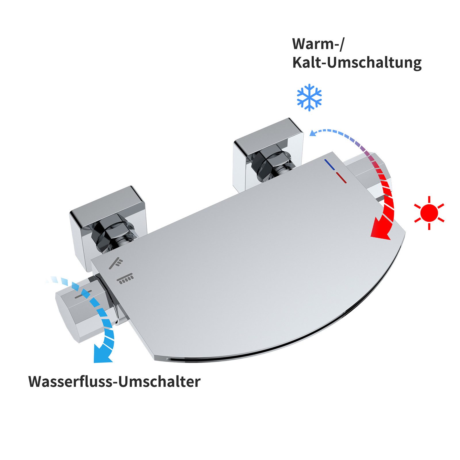 HOMELODY Brausegarnitur Badewannenarmatur verchromt, Wasserfall Wannenarmat günstig online kaufen