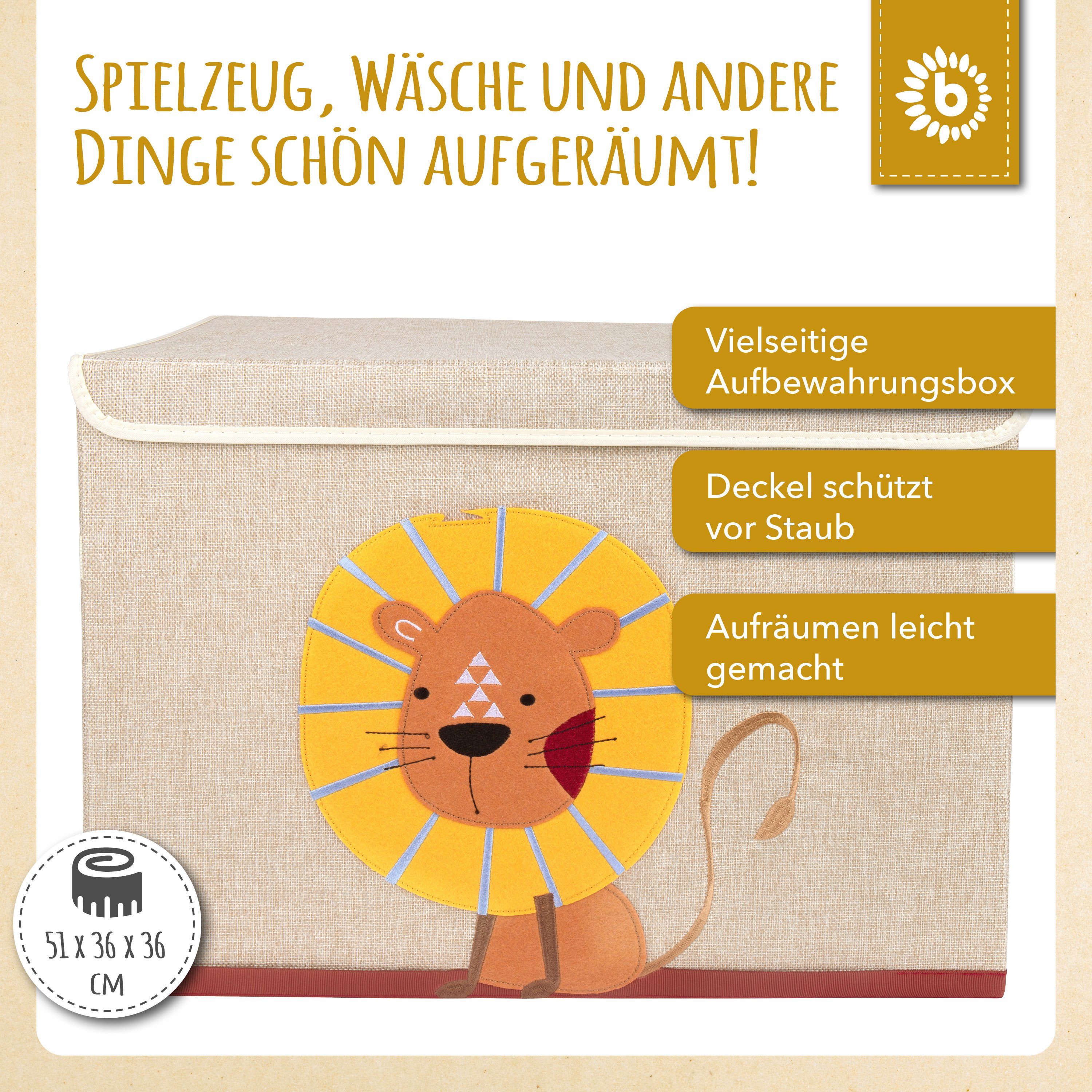 BIECO Spielzeugtruhe Bieco Aufbewahrungsbox mit Deckel 65L, faltbar Spielzeugkiste – Bild 2 von 5