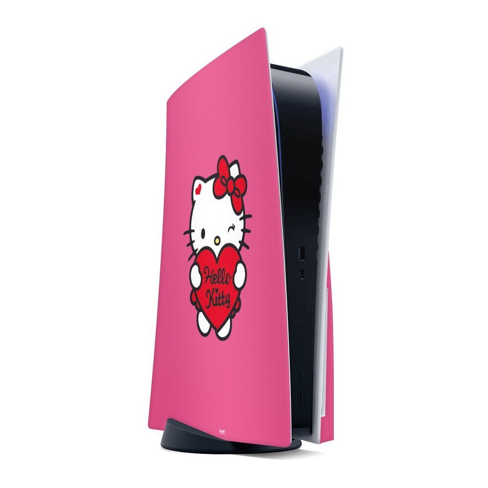 DeinDesign Konsolen-Cover Hello Kitty Fanartikel Herz Hello Kitty - Sweet Heart, Sony Playstation 5 Disc Edition Skin Aufkleber Sticker Folie
