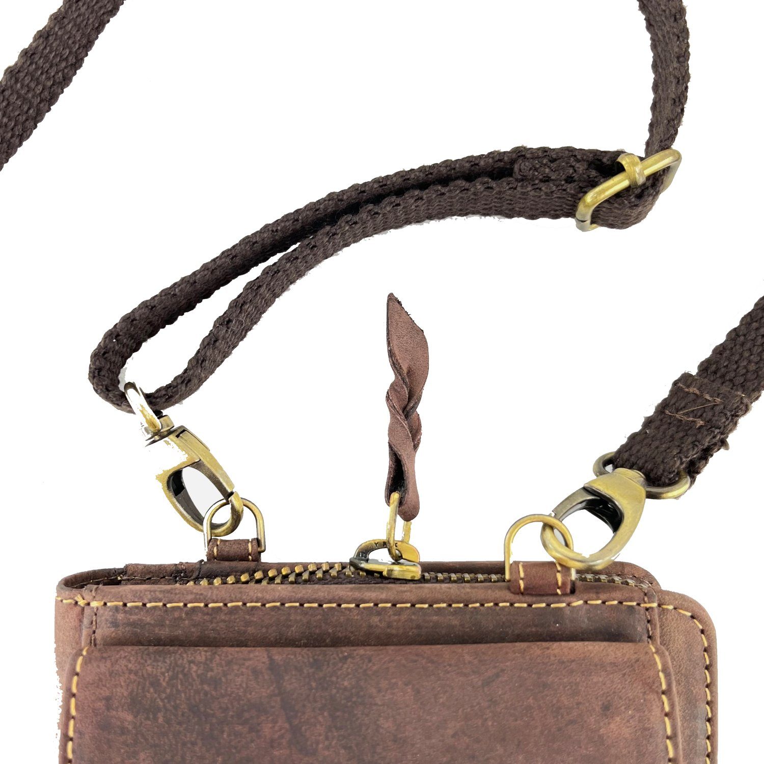 L&B Handytasche >2616< Umhängetasche & Geldbörse Crossbody, Büffelleder