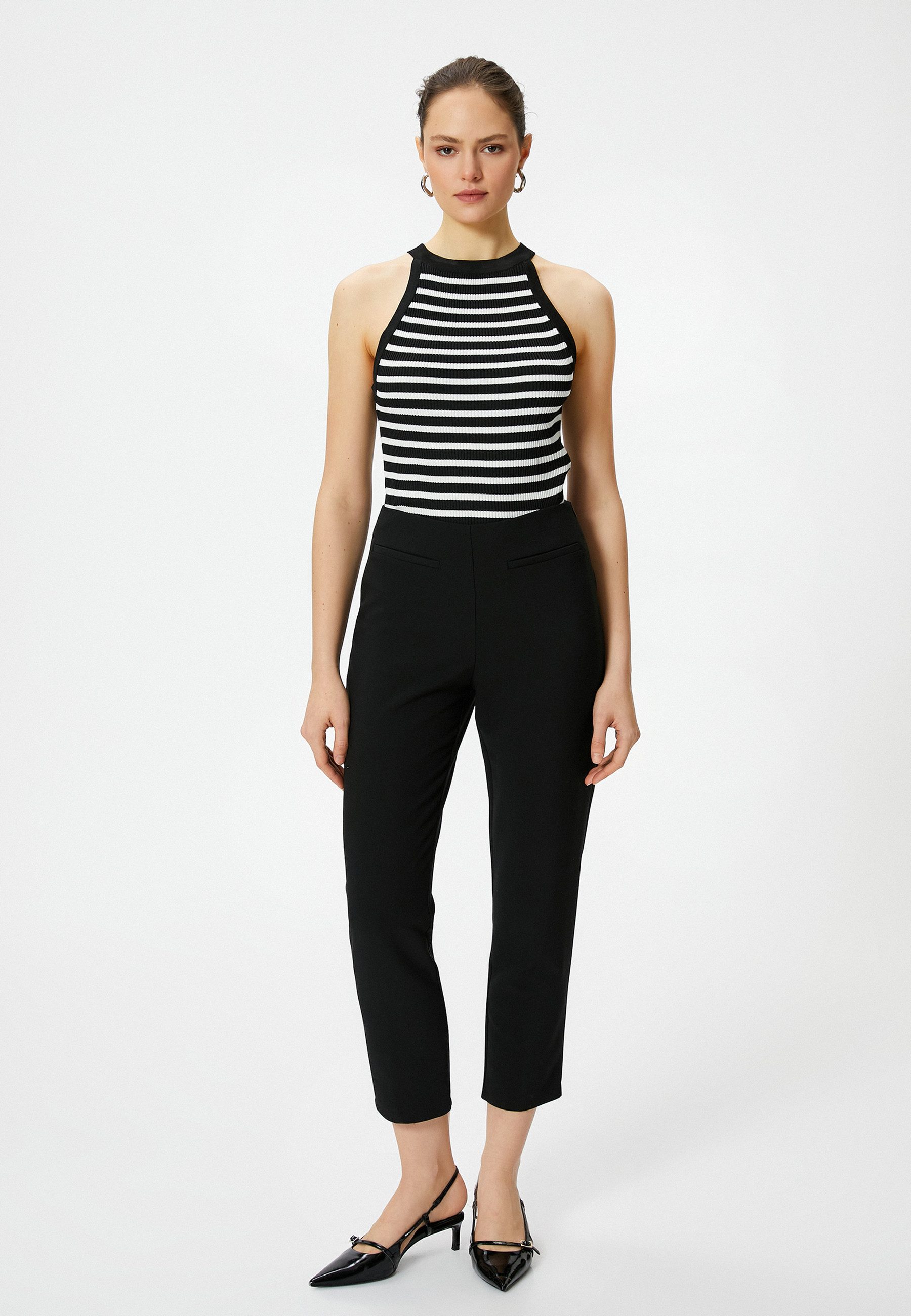 Koton Anzughose Hohe Leibhöhe Cigarette Anzughose günstig online kaufen