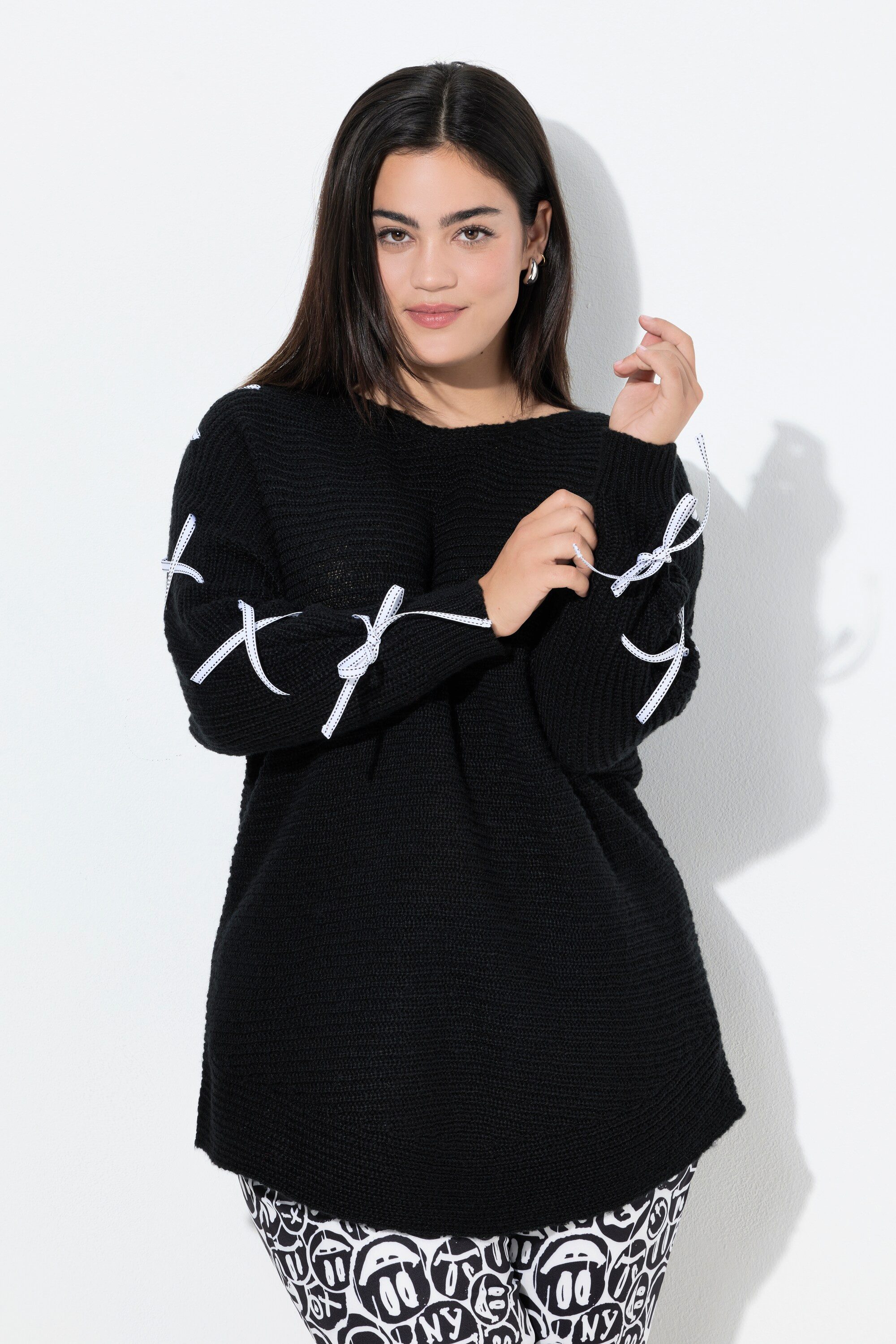 Angel of Style Strickpullover Pullover Loose Fit Fledermaus-Ärmel Zier-Schn günstig online kaufen