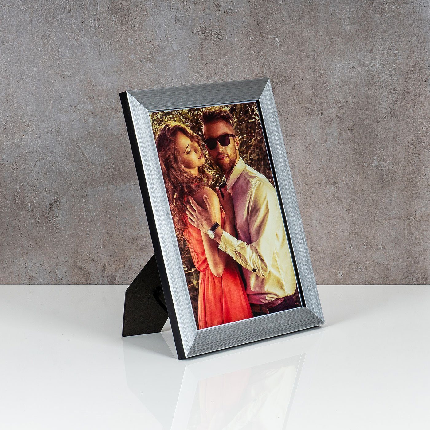Levandeo® Bilderrahmen, Bilderrahmen 20x30cm DIN A4 Aluminium Schwarz Fotorahmen Einzelrahmen