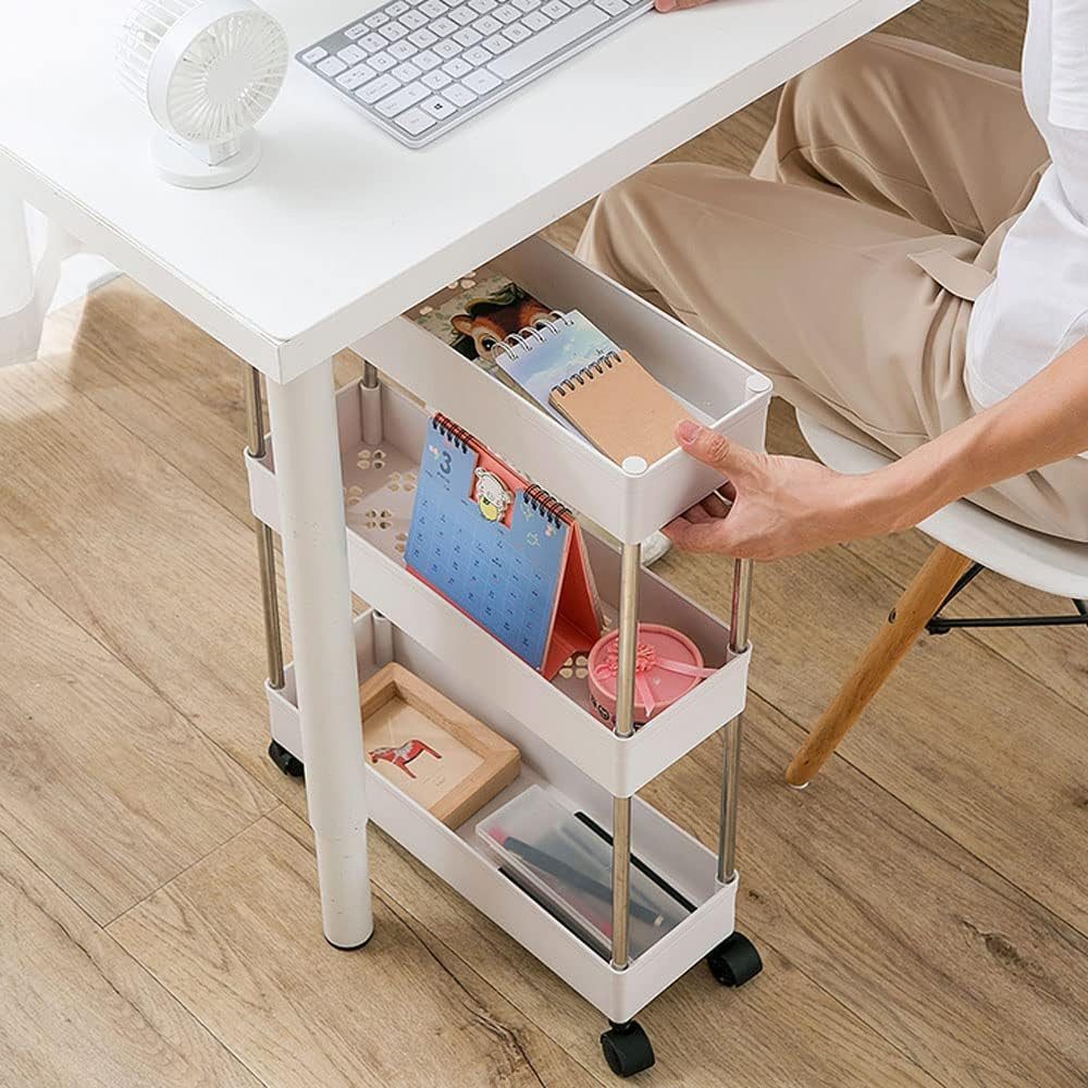 DOPWii Servierwagen Küchenwagen mit 3 Ebenen, günstig online kaufen