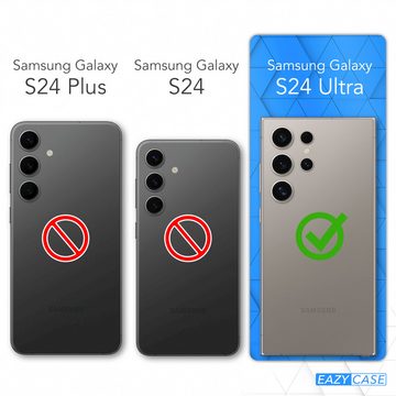 EAZY CASE Handykette Boho Umhängeband für Samsung Galaxy S24 Ultra 6,8 Zoll, Phone Chain nutzbar als Bauchtasche Body Case Riemchen mit Hülle Weiß