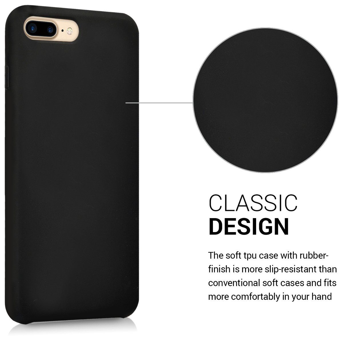 kwmobile Handyhülle Handyhülle für Apple iPhone 7 Plus / 8 Plus Hülle, Weiches Handy Silikon Case - Schutzhülle Cover