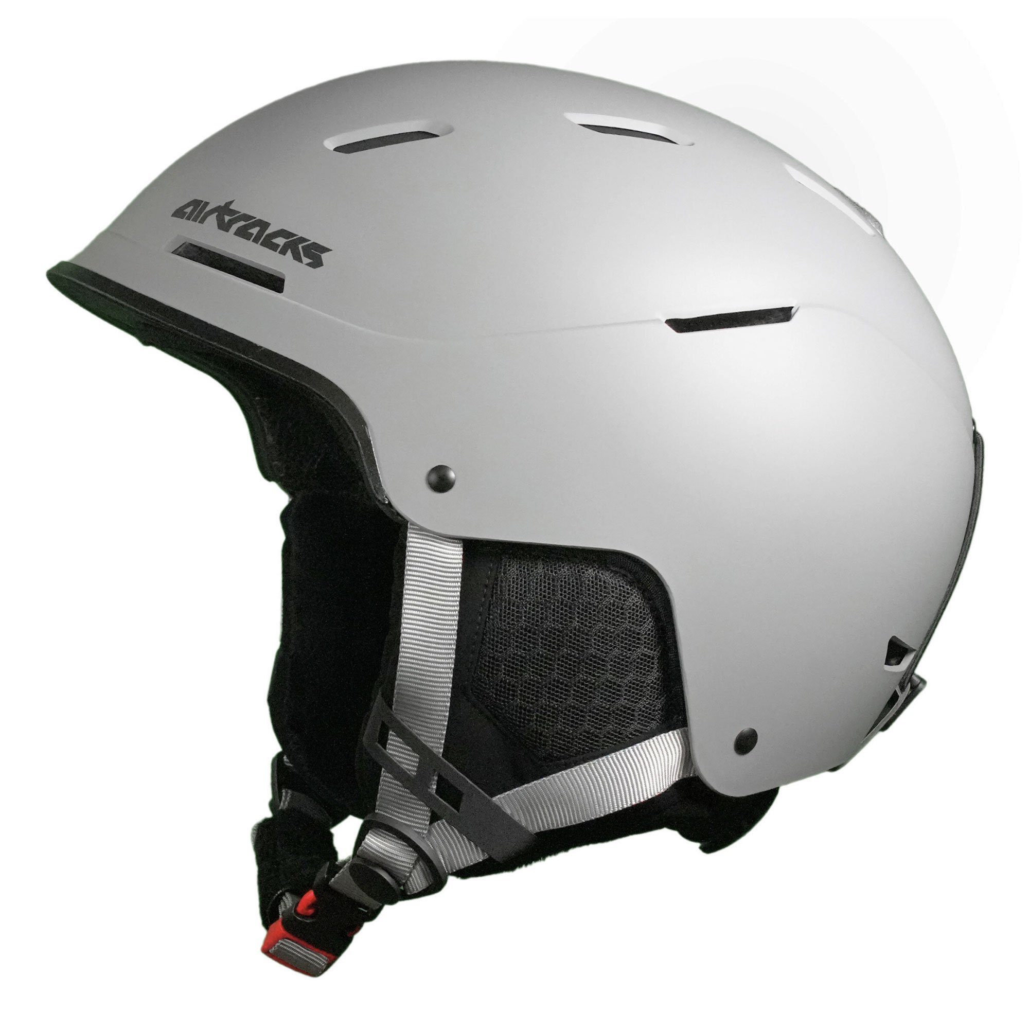 Airtracks Skihelm Ski - Snowboard Helm STRONG SP-S210 (für Herren und Damen mit Ventilationssystem & stufenloser Anpassung), - Farbe Matt » S- 50-54cm. M - 54-58cm, L- 58-61cm « grau
