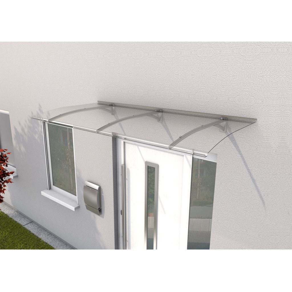 Starhome Pultvordach PT Secco Edelstahloptik 150 / 200 Haustürvordach