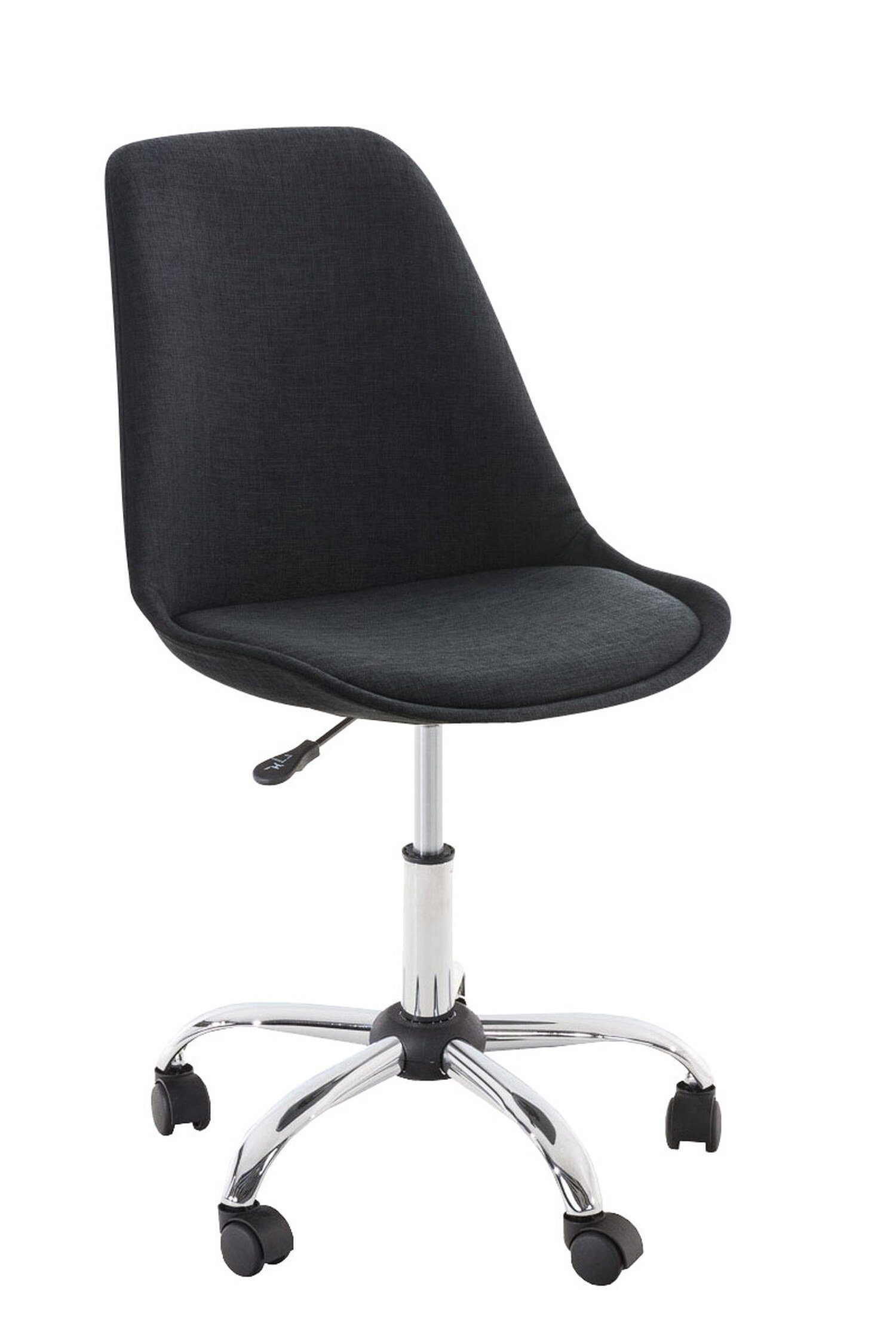 Sitzfläche: Stoff bequemer Rückenlehne Bürostuhl chrom mit - TPFLiving (Schreibtischstuhl, Metall schwarz Konferenzstuhl, Pegasus Drehstuhl, Gestell: Chefsessel),