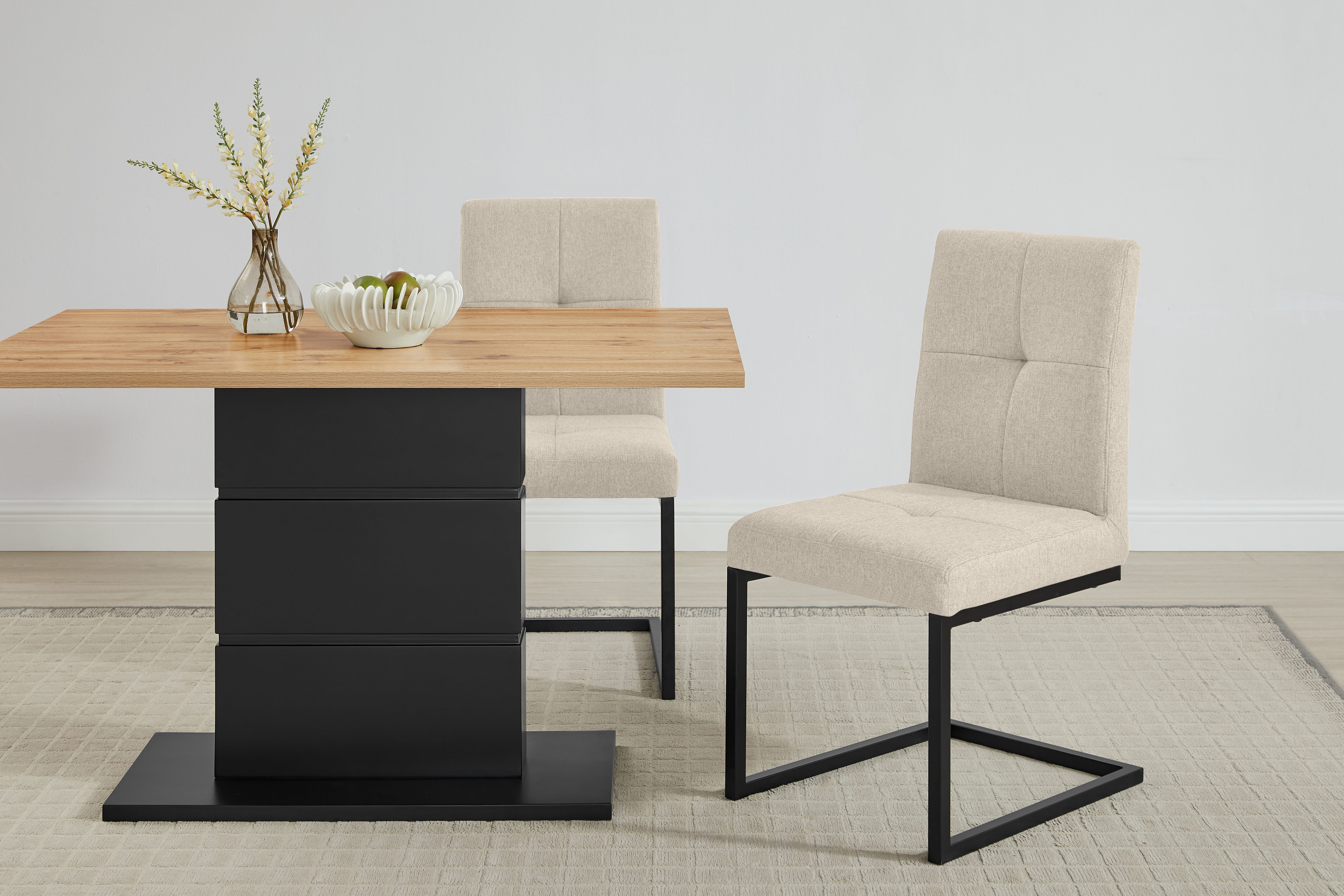 OTTO home Esszimmerstuhl Geranie Freischwinger, Schwingstuhl (Set, 2 St), mit 3D-Steppung, robustes Gestell, hochwertiger Stoff – Bild 5 von 5