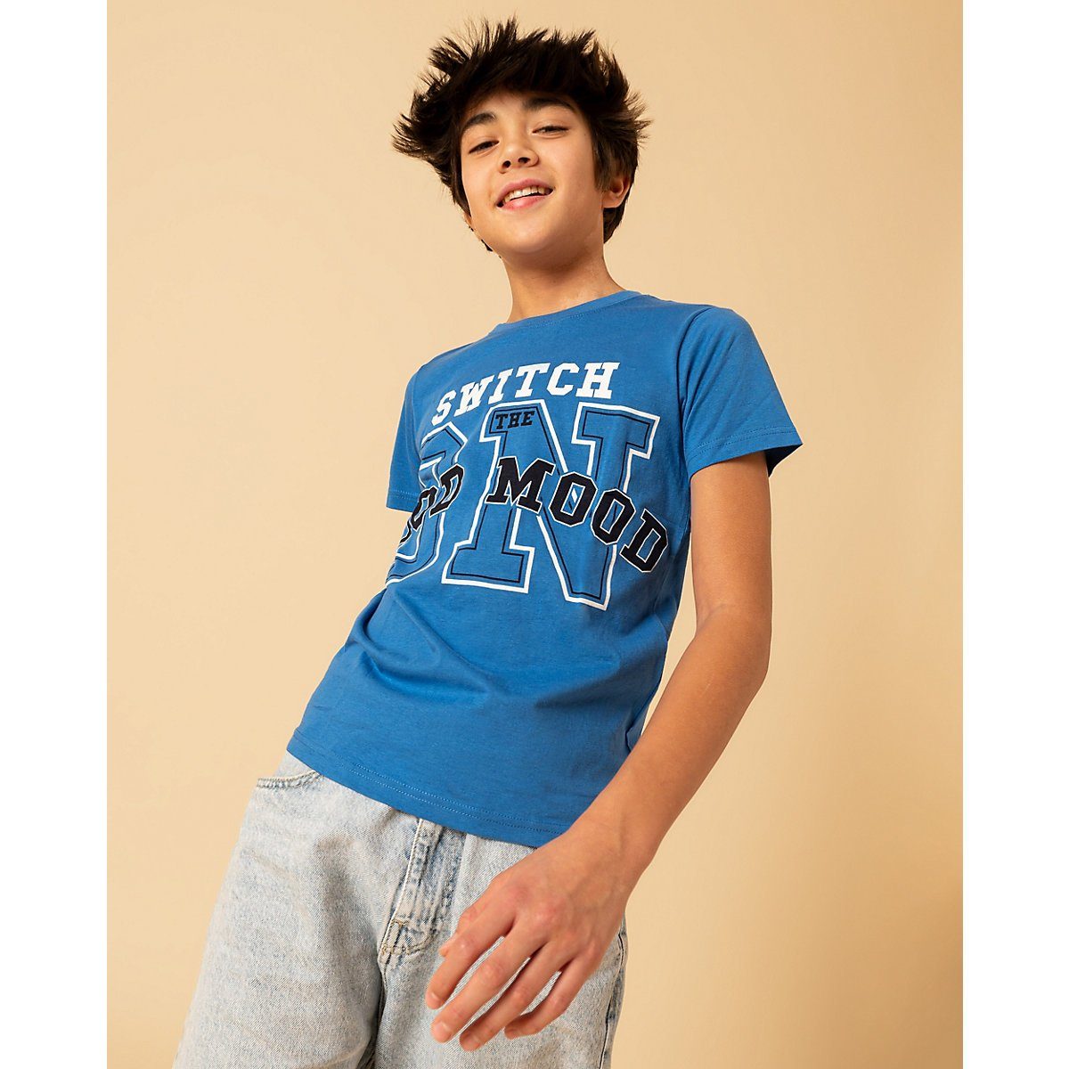 Alltag im T-Shirt für COLLECTION gut Jungen myToys T-Shirt sehr von Seven, Blue