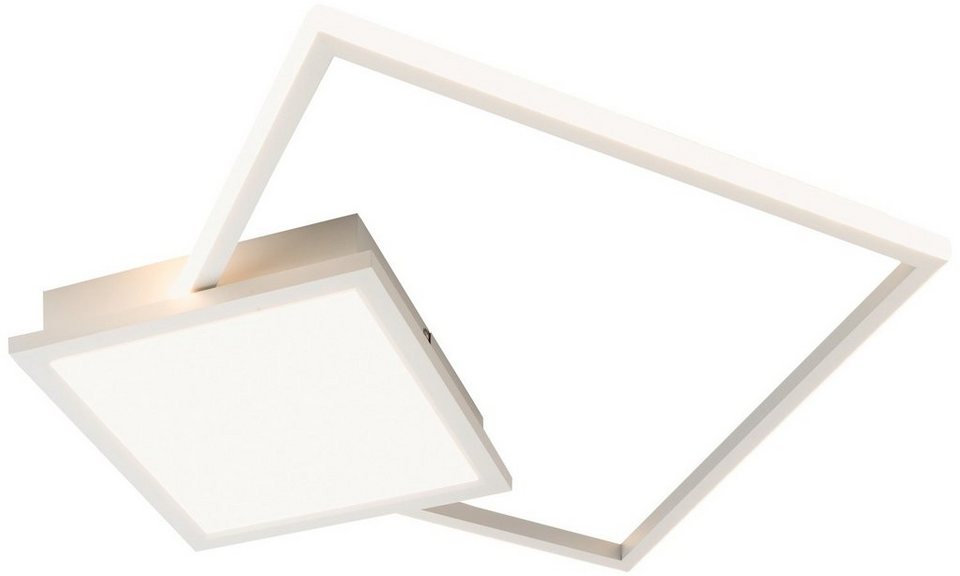 casa NOVA LED Deckenleuchte JIMBO, Weiß, 2-flammig, Aluminium, LED fest  integriert, Warmweiß, Deckenlampe, B 64 cm x T 64 cm