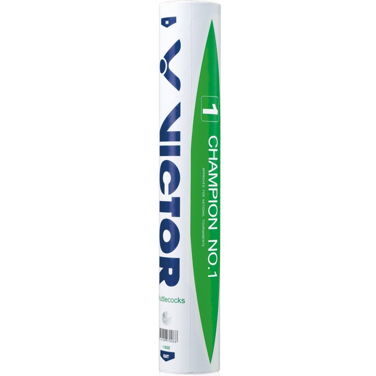 VICTOR Badmintonball Champion No.1 Naturfeder weiss Dose 12er, Geschwindigkeit: 78