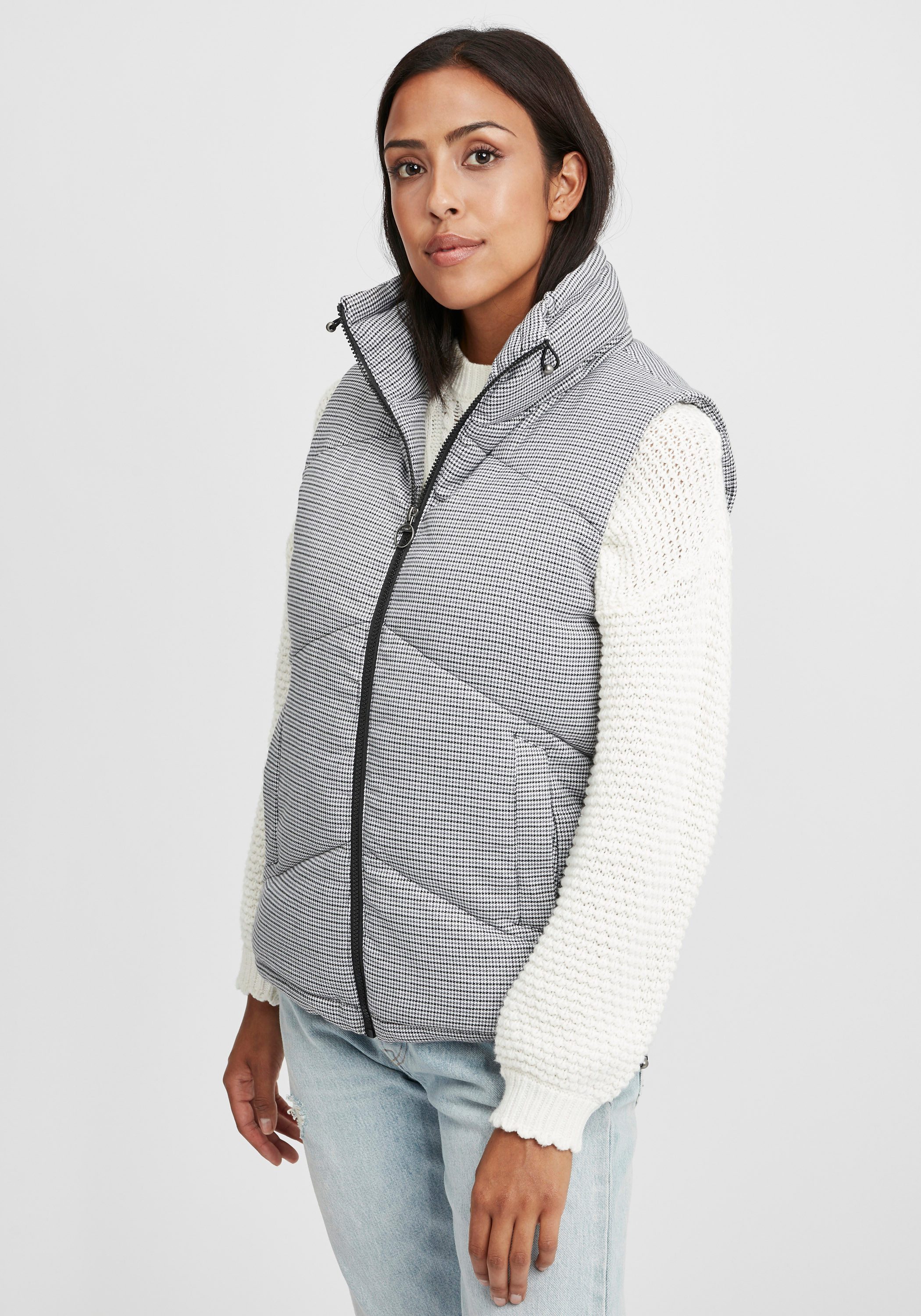 OXMO Steppweste OXNennja Steppweste im feinen Hahnentritt-Muster günstig online kaufen