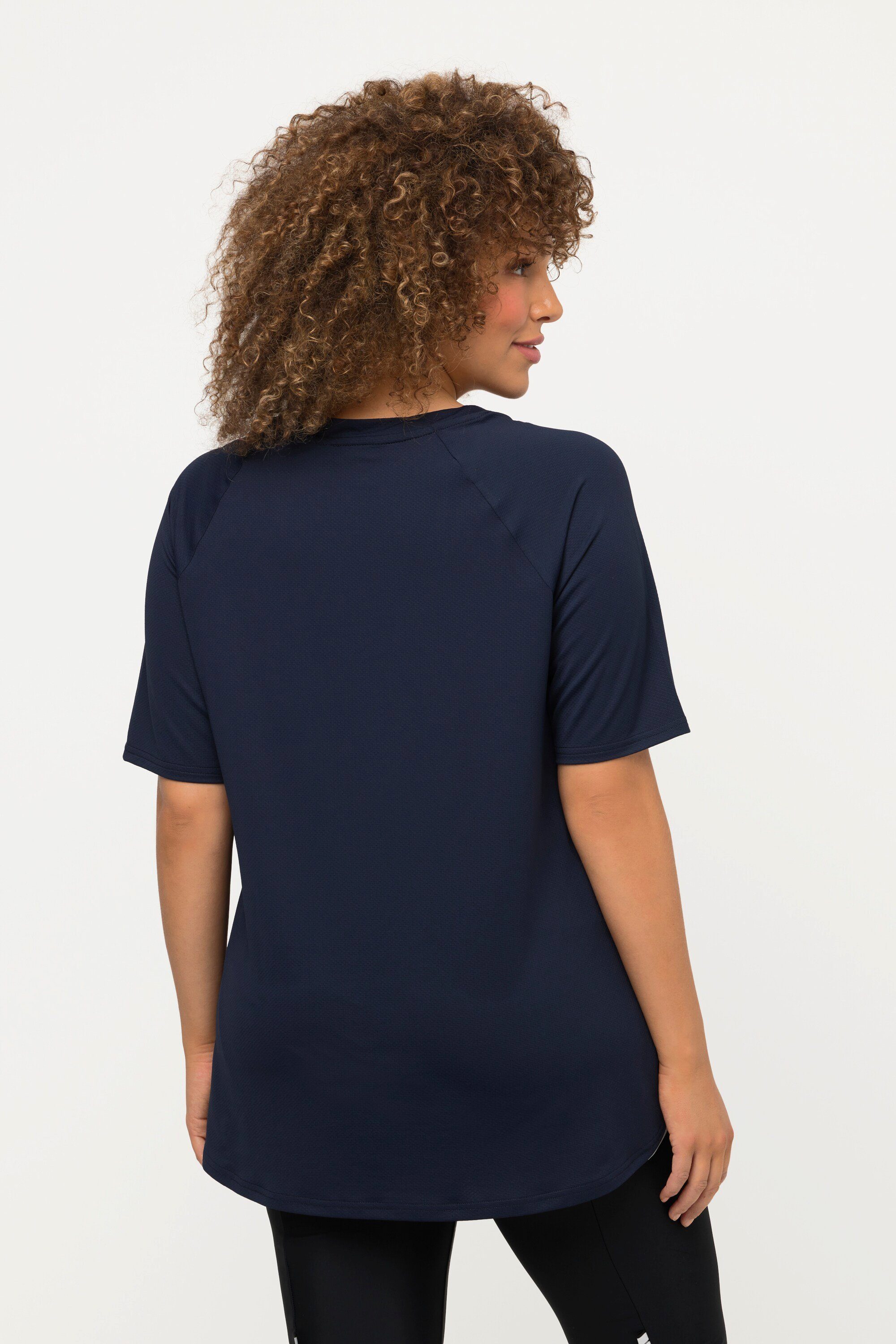40+ Ulla V-Ausschnitt UV-Schutz Rundhalsshirt Popken Halbarm marine T-Shirt