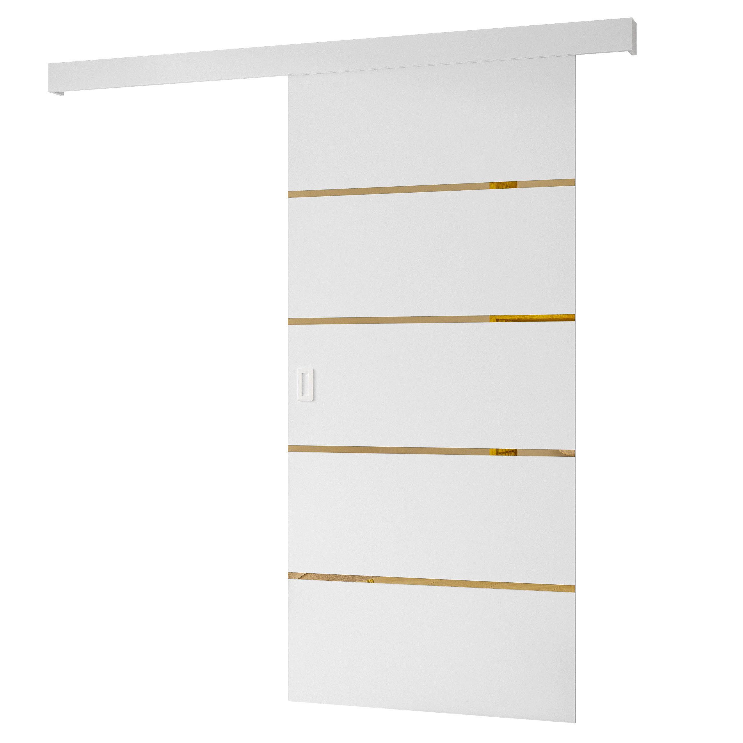 Lookway Schiebetür YORK MATT II mit goldenen Streifen, Breite: 96 cm